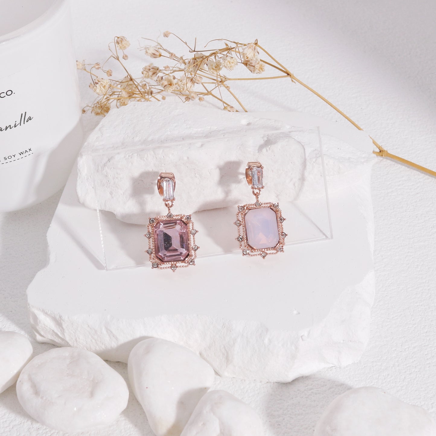 Vivienne Asymmetric Vintage Crystal Drop Earrings