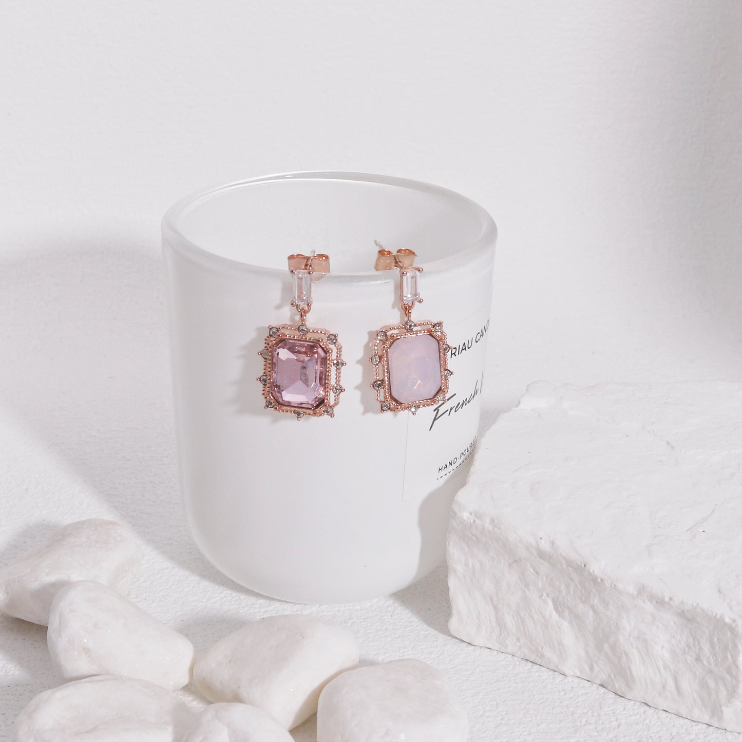 Vivienne Asymmetric Vintage Crystal Drop Earrings