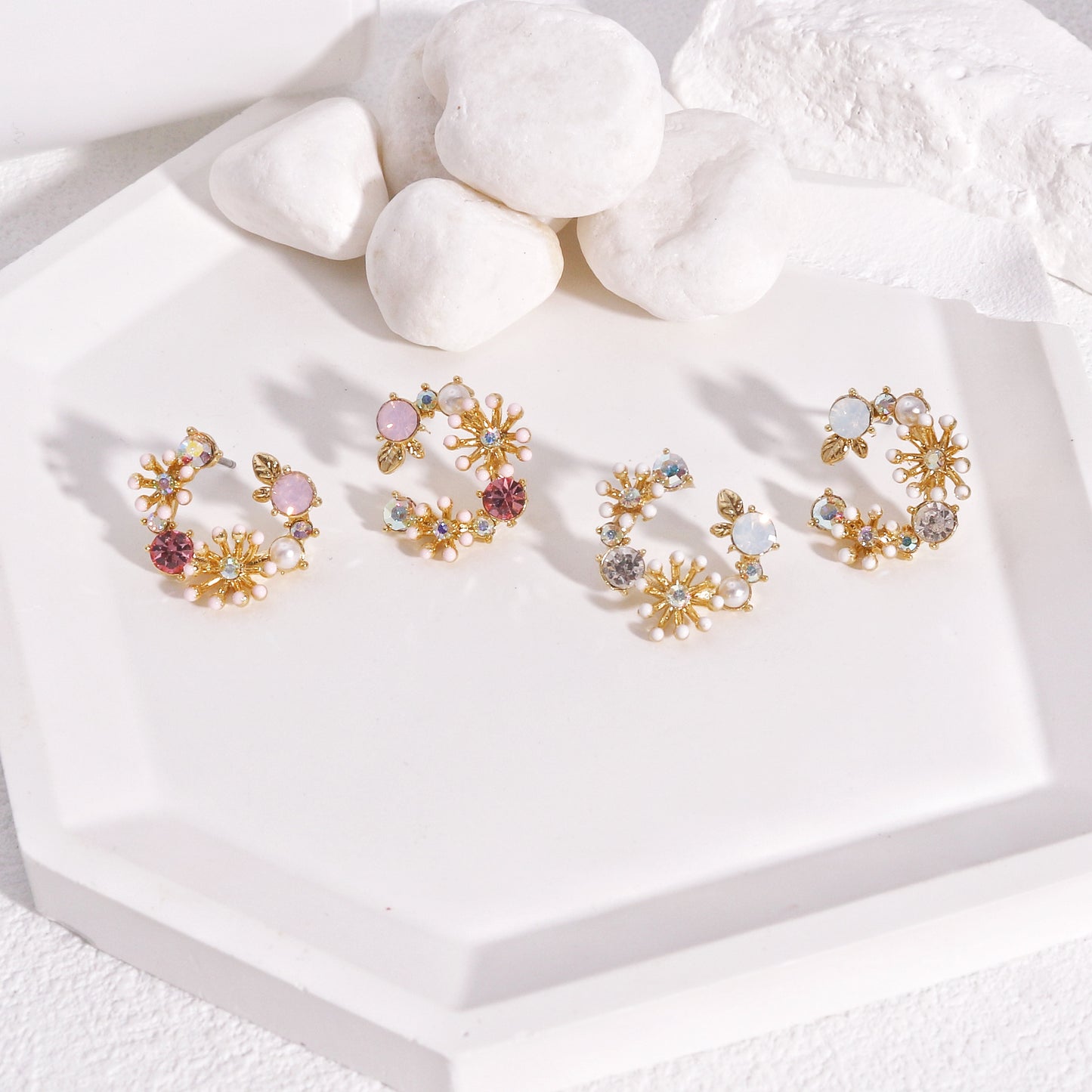 Chrishell Bouquet Crystal Stud Earrings