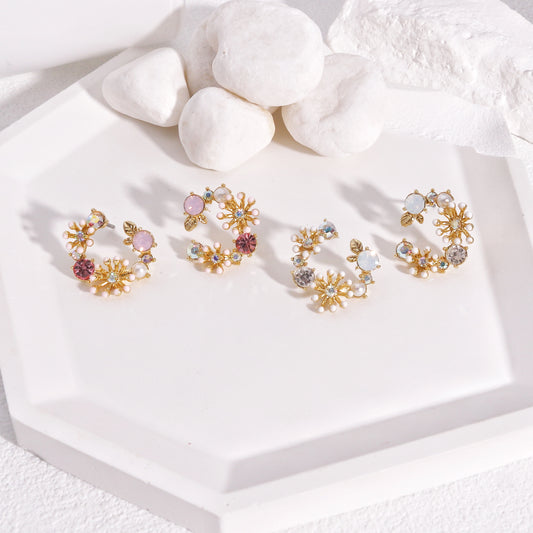 Chrishell Bouquet Crystal Stud Earrings