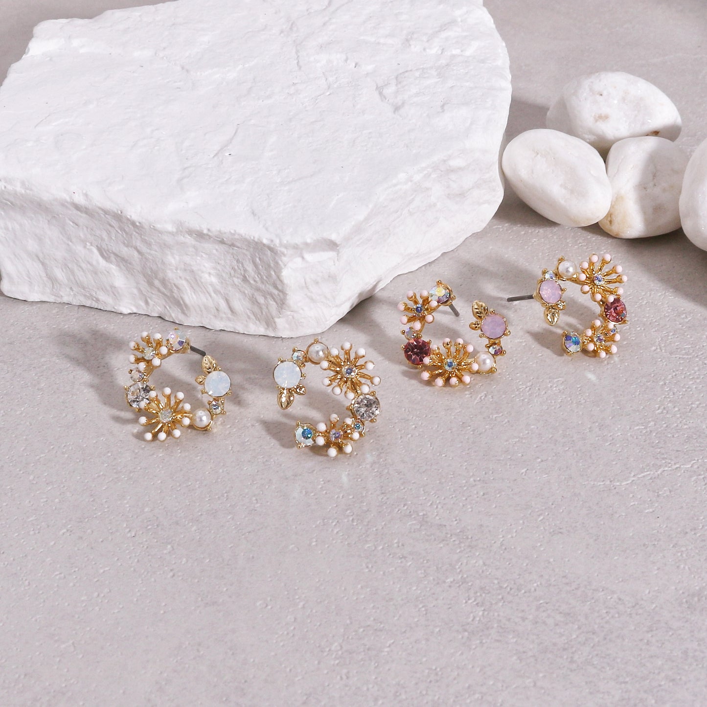 Chrishell Bouquet Crystal Stud Earrings