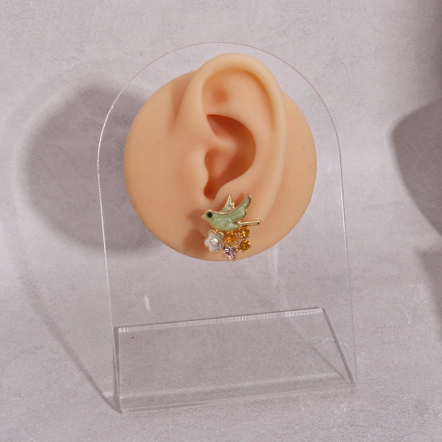 Everly Hand-painted Dove Stud Earrings