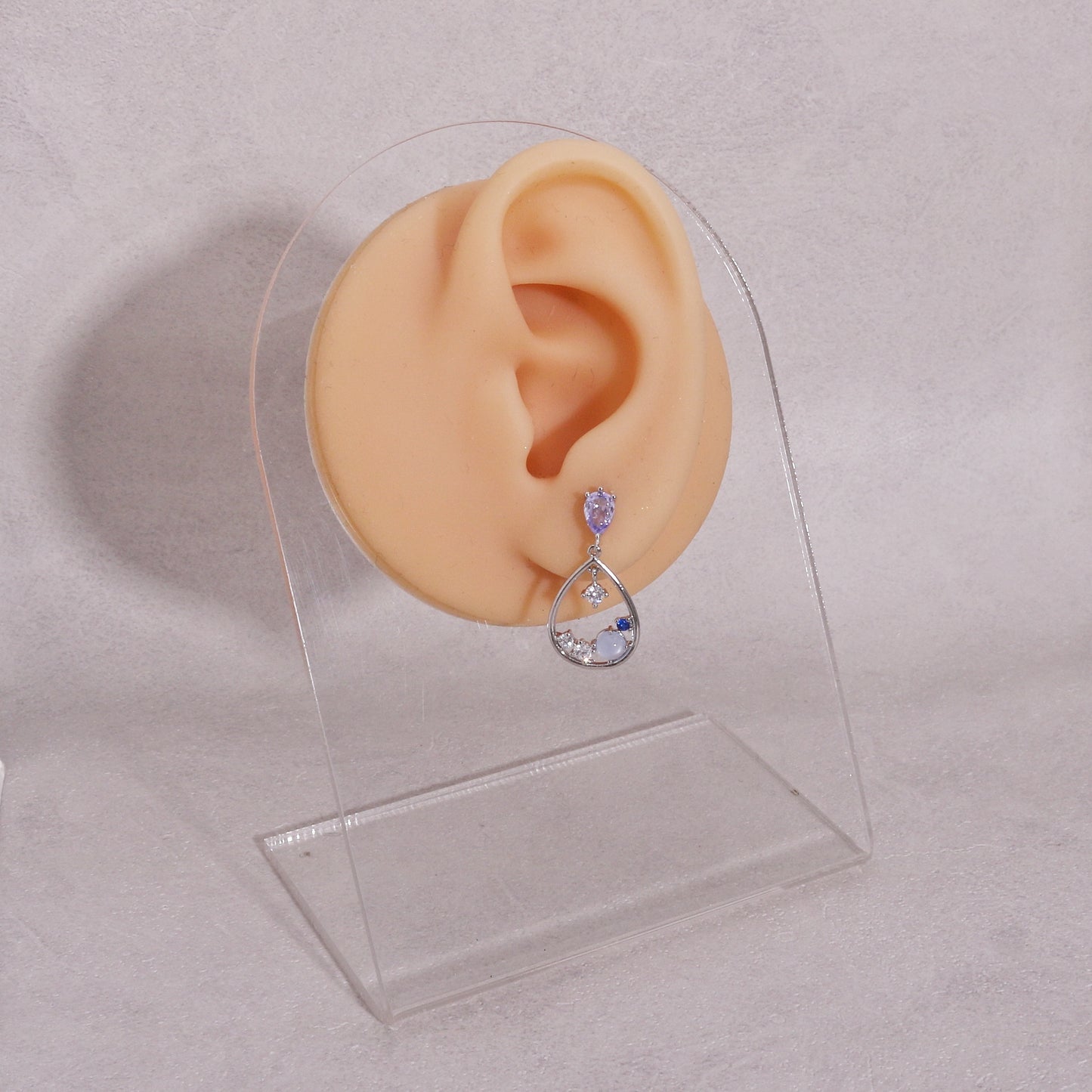 Lila Dainty Crystal Drop Earrings