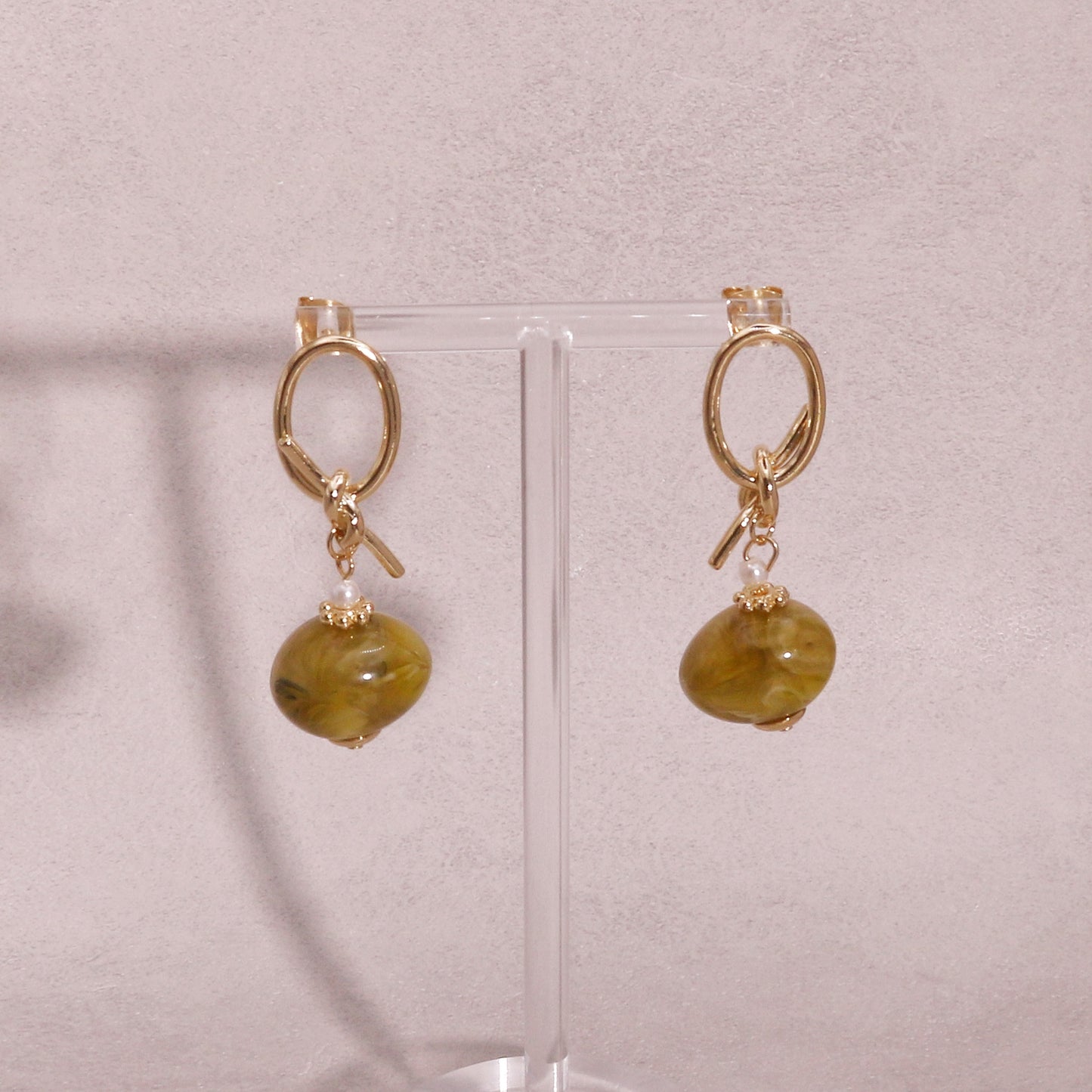 Vivienne Handmade Resin Gemstone Drop Earrings