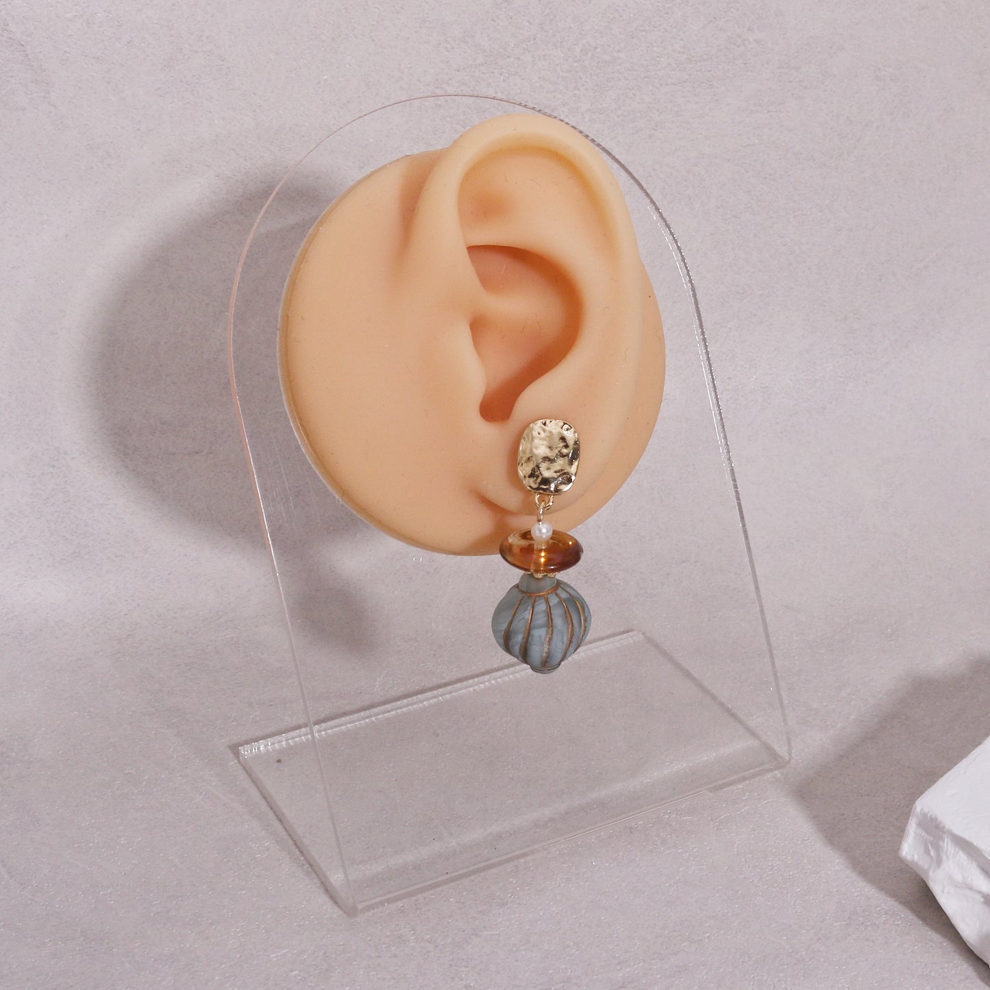Paisley Vintage Statement Lamp Bead Drop Earrings