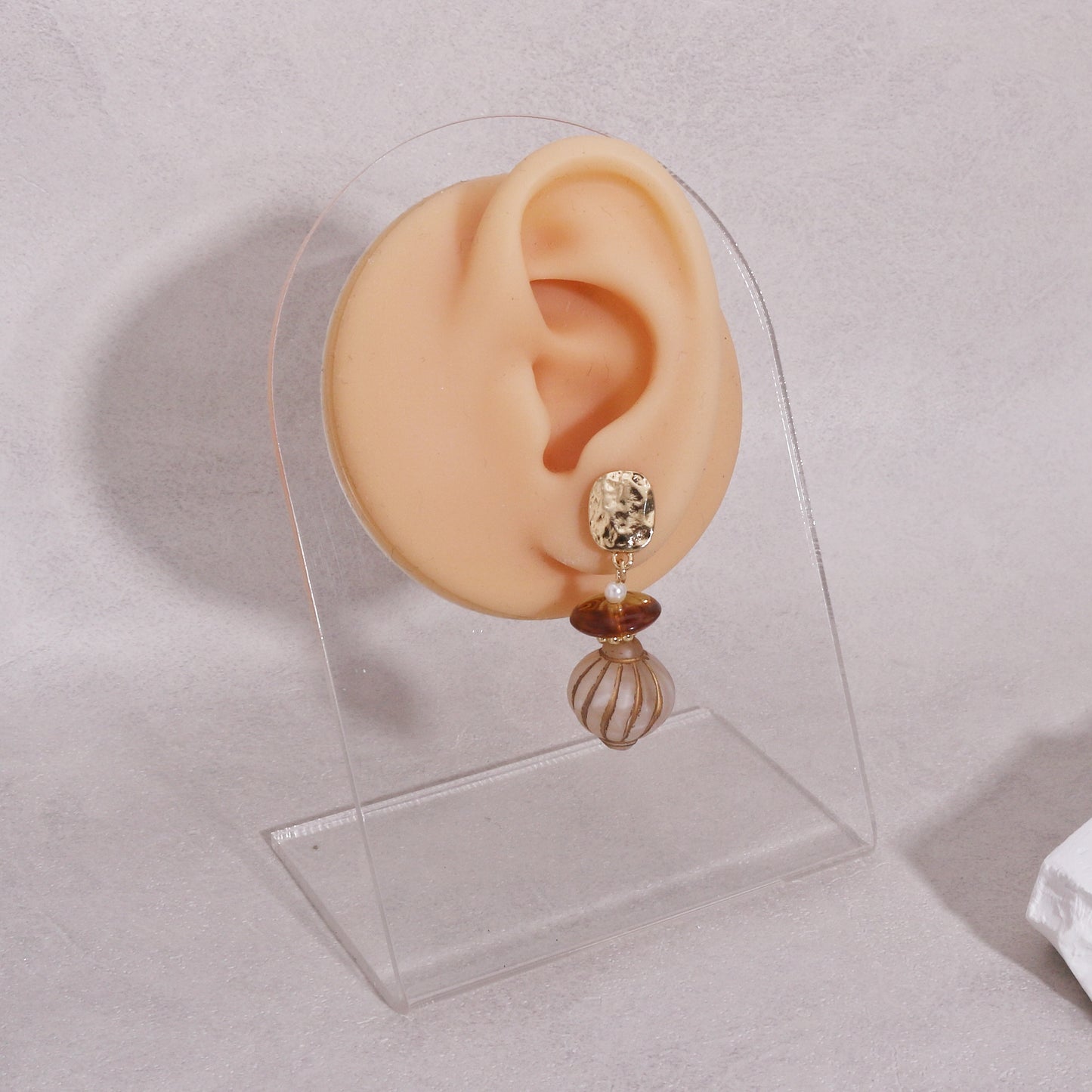 Paisley Vintage Statement Lamp Bead Drop Earrings