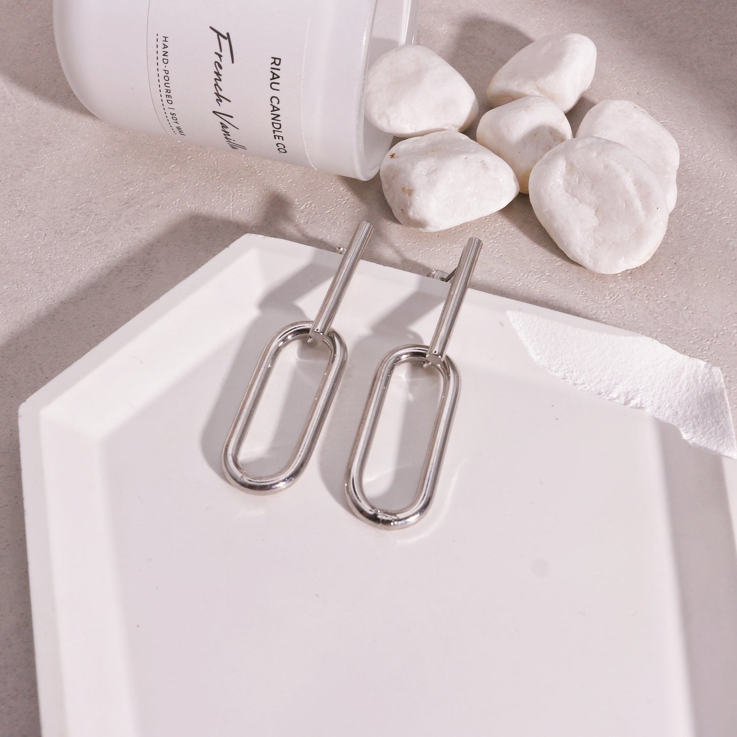Rochella Long Bar Carabiner Drop Earring