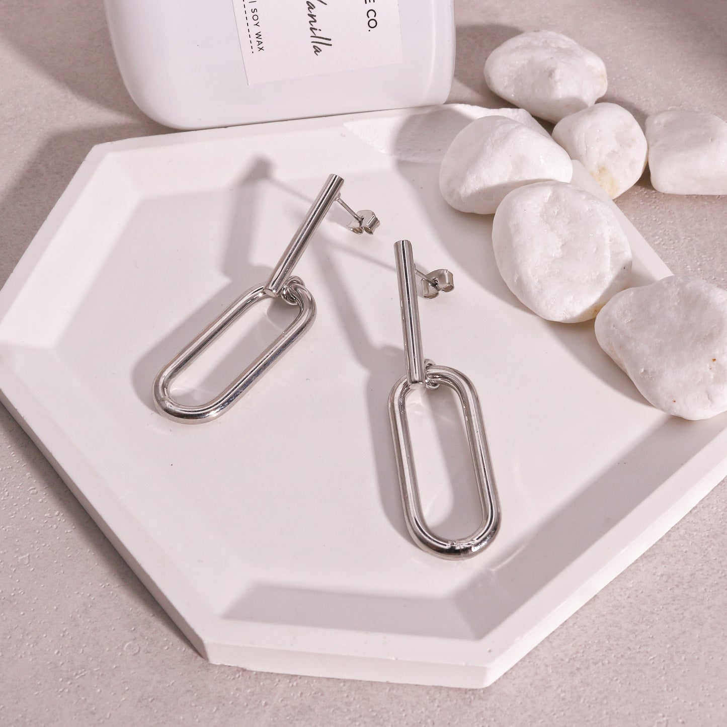 Rochella Long Bar Carabiner Drop Earring