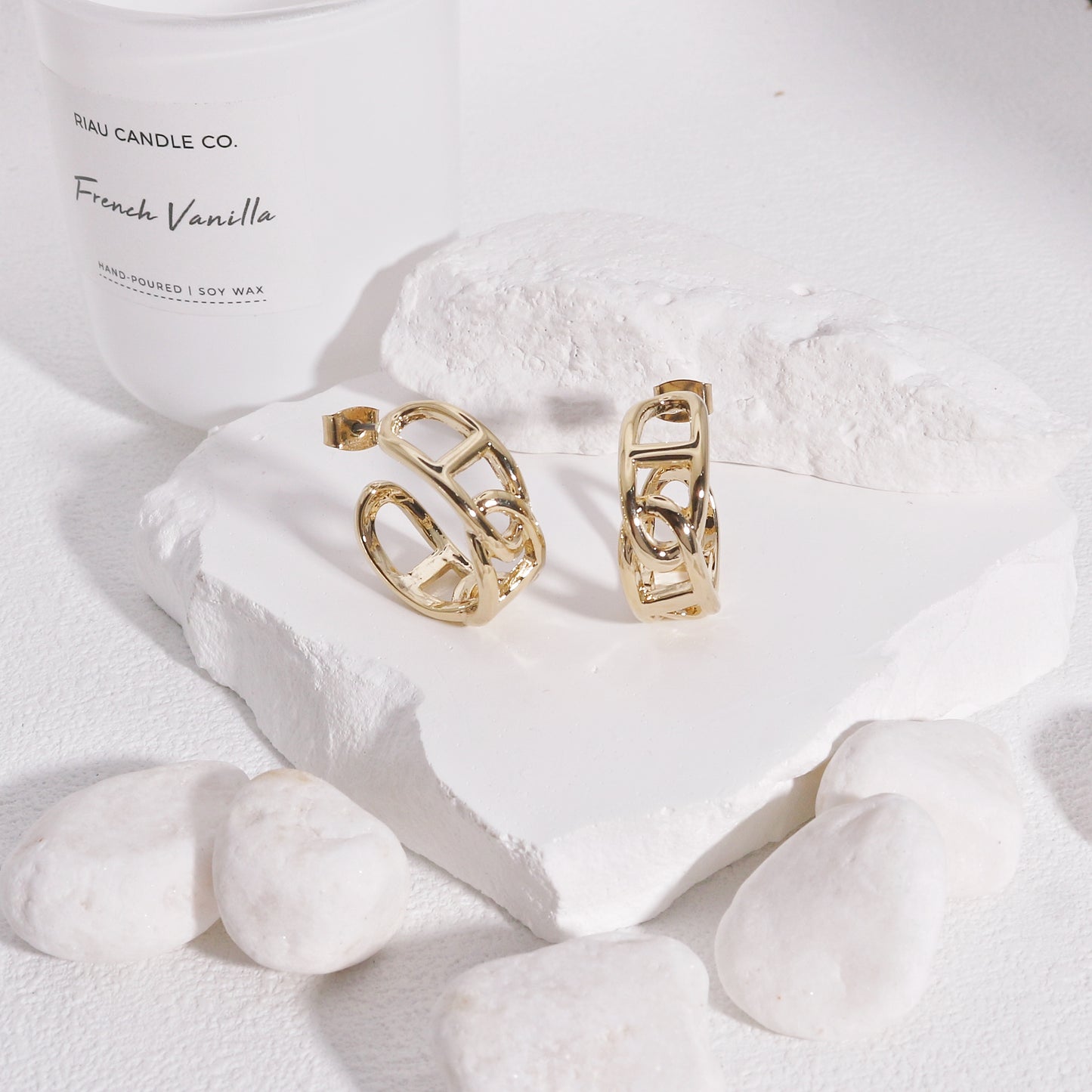Livia Statement Metal Hoop Earrings