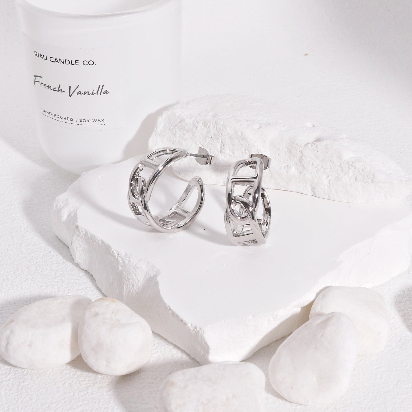 Livia Statement Metal Hoop Earrings