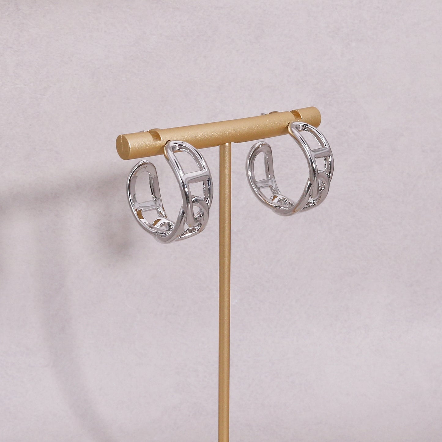 Livia Statement Metal Hoop Earrings