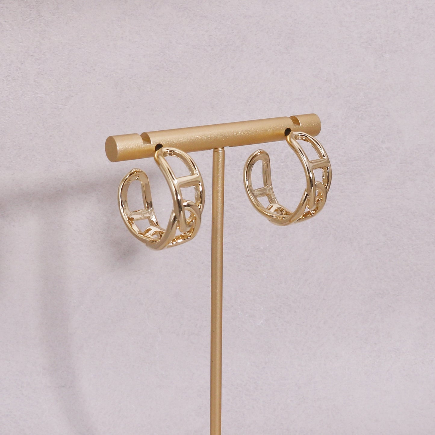 Livia Statement Metal Hoop Earrings