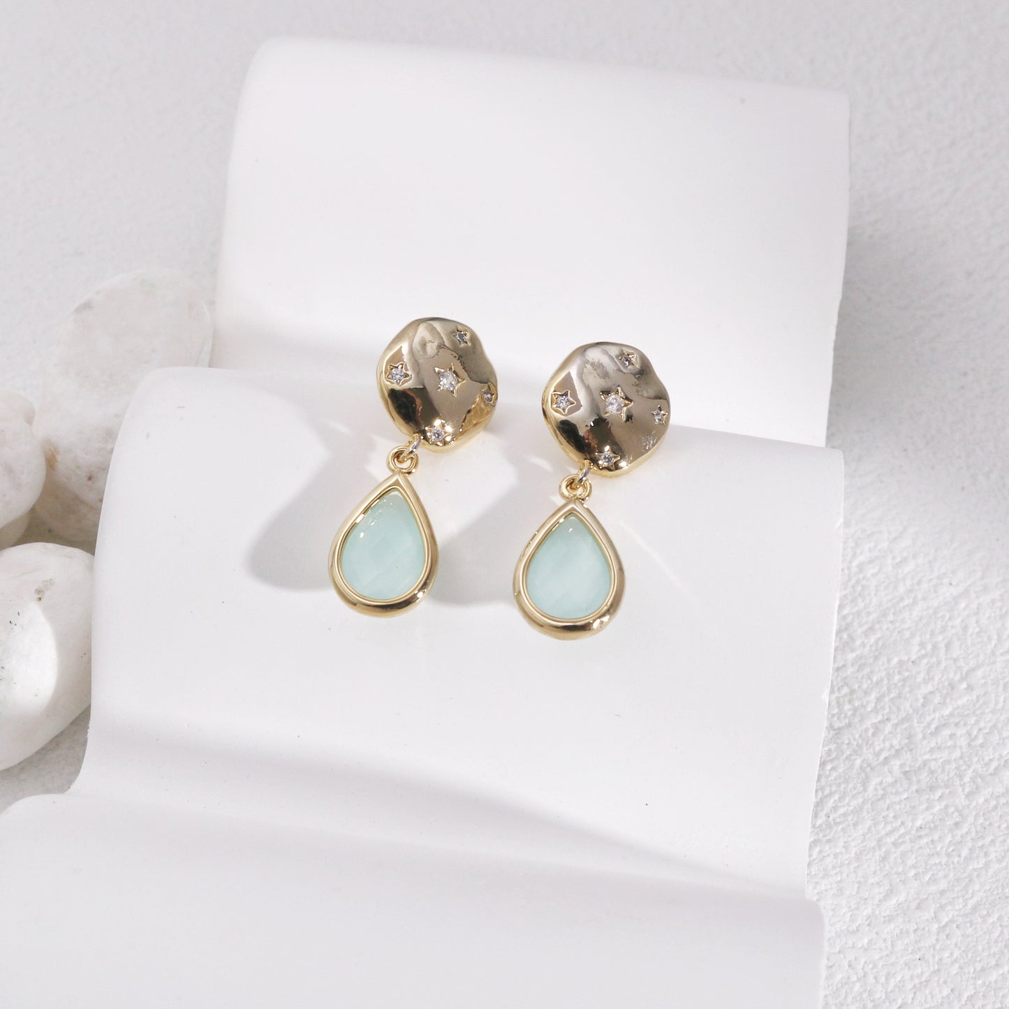 Crystal Quartz Fashion Drop Earrings
