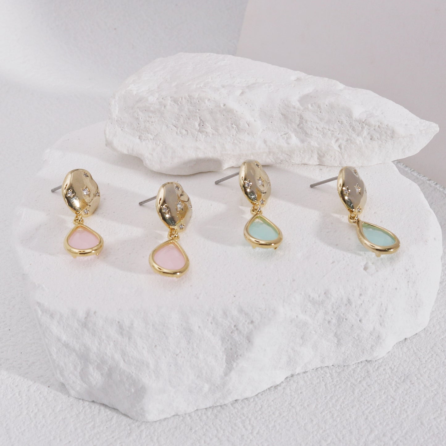 Crystal Quartz Fashion Drop Earrings