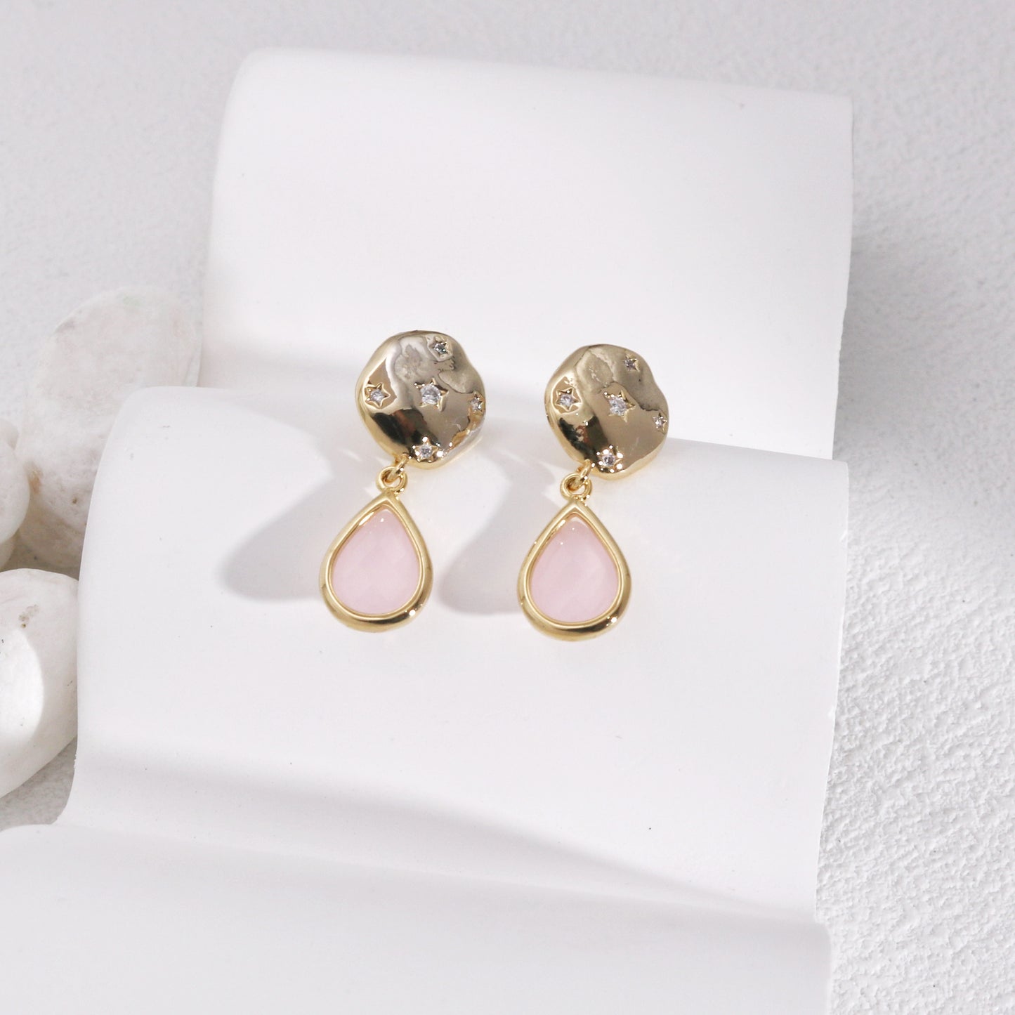 Crystal Quartz Fashion Drop Earrings