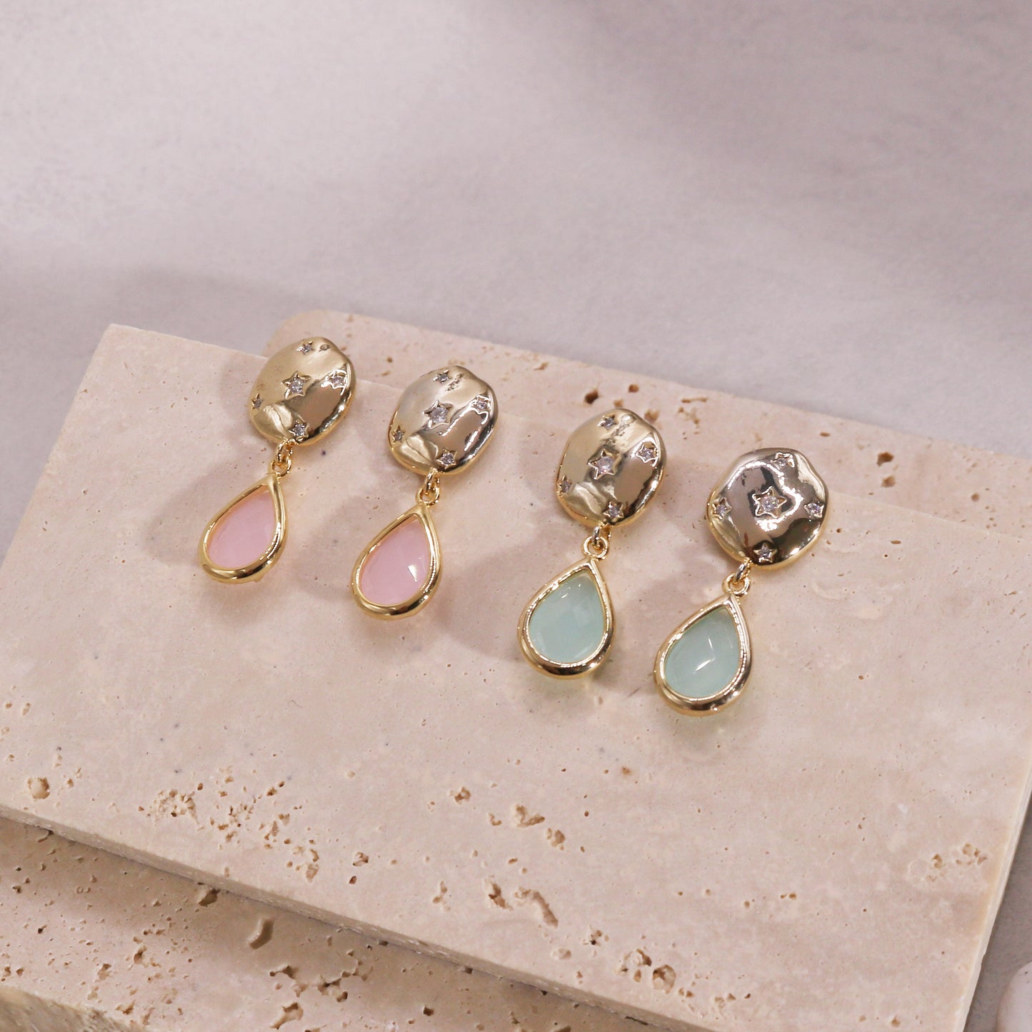 Crystal Quartz Fashion Drop Earrings