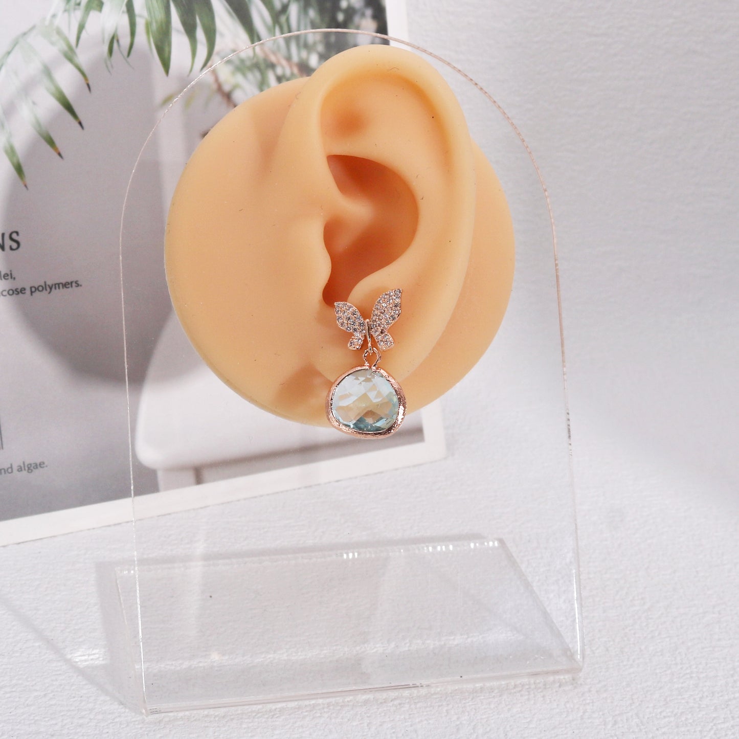 Berkley Butterfly CZ Glamour Drop Earrings