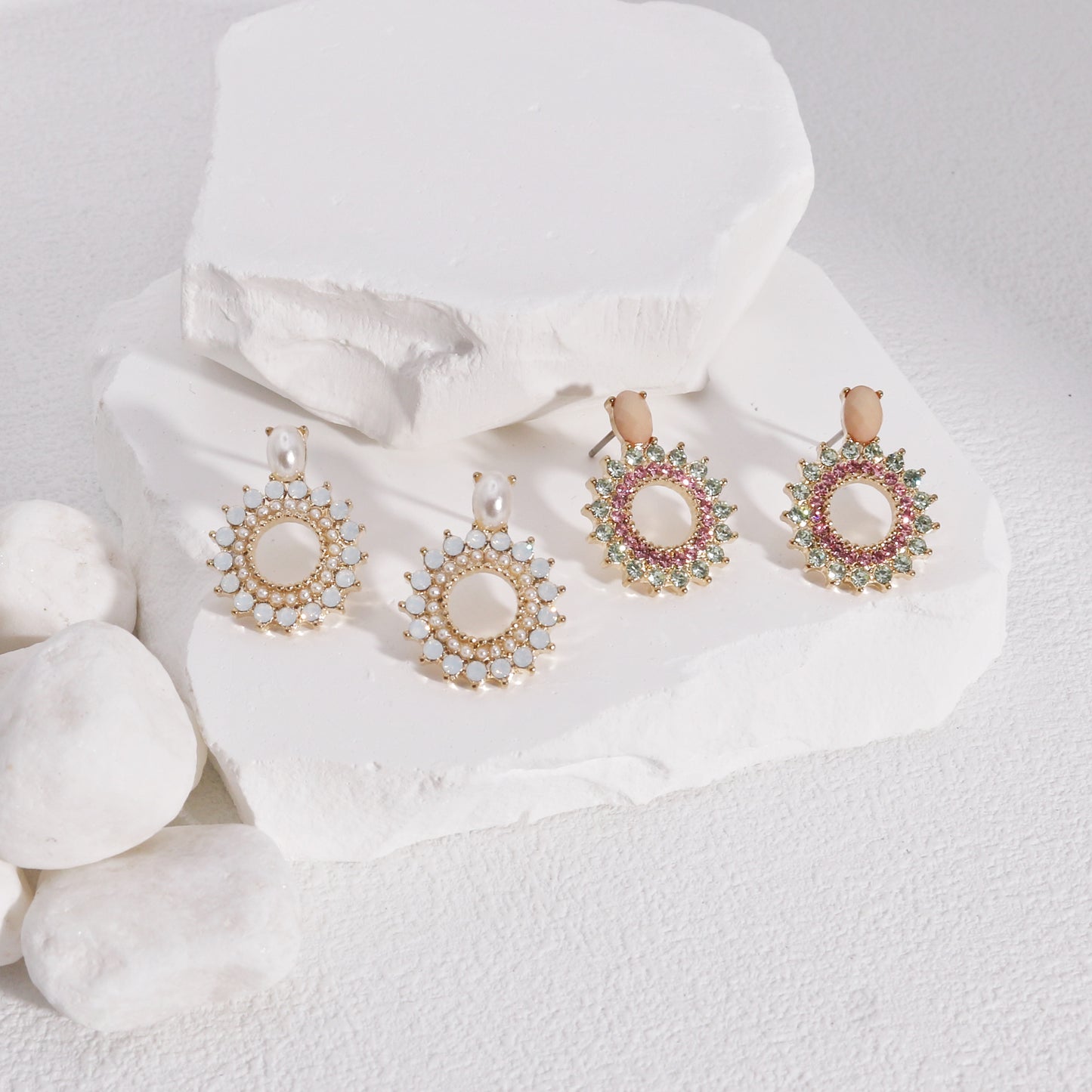 Sienna Star Burst CZ Drop Earrings
