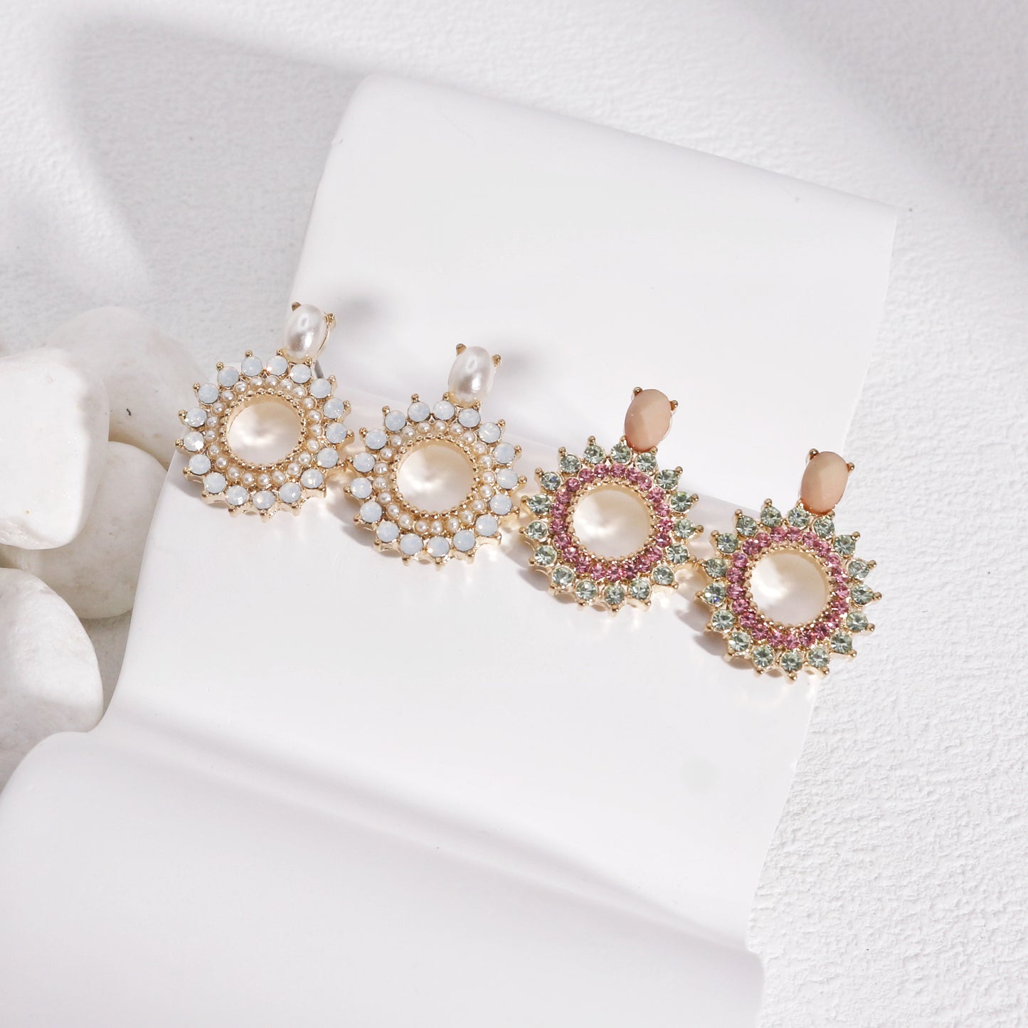 Sienna Star Burst CZ Drop Earrings
