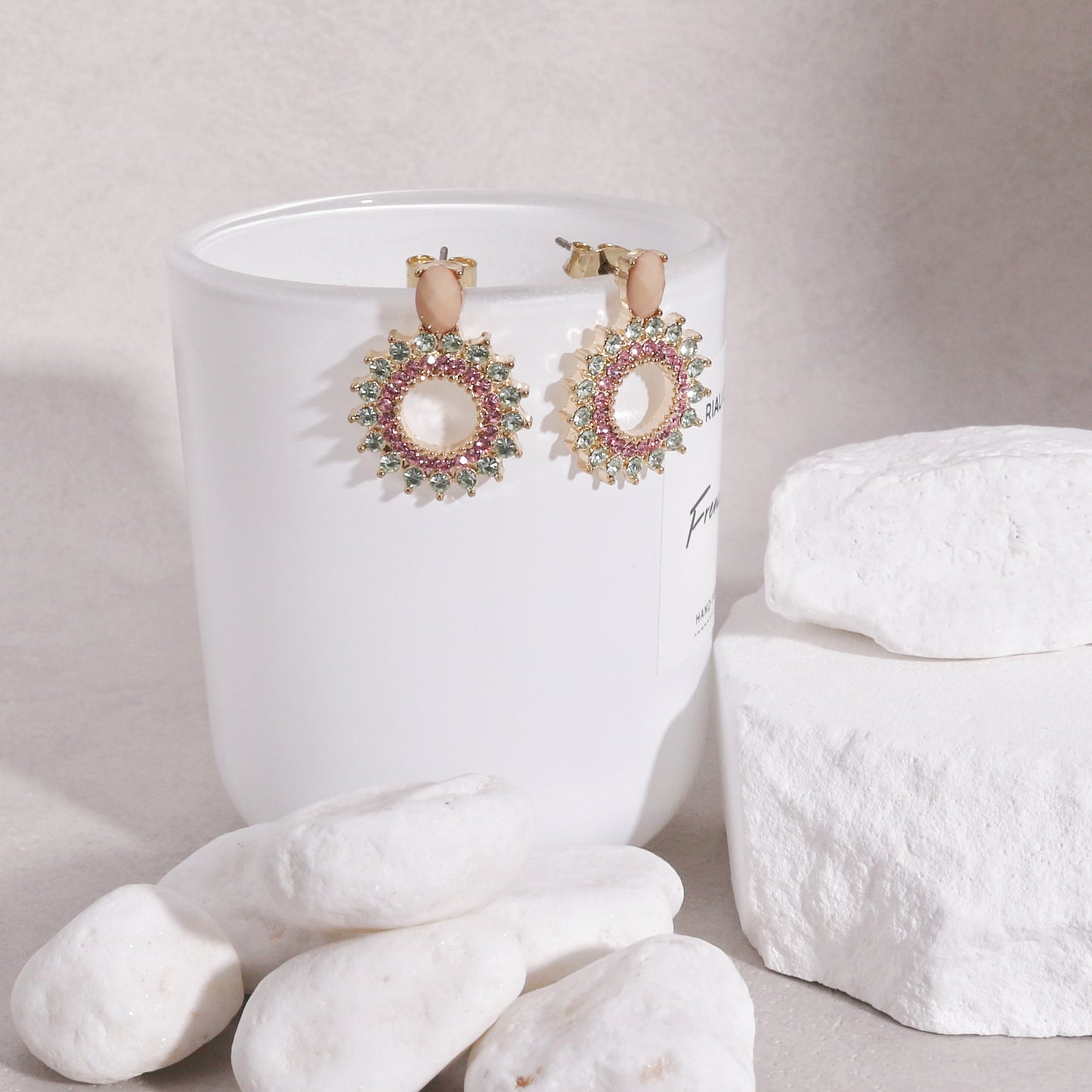 Sienna Star Burst CZ Drop Earrings