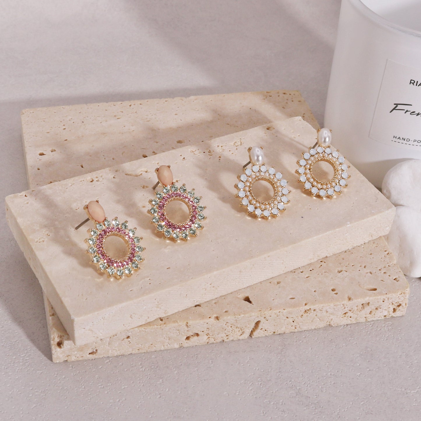 Sienna Star Burst CZ Drop Earrings