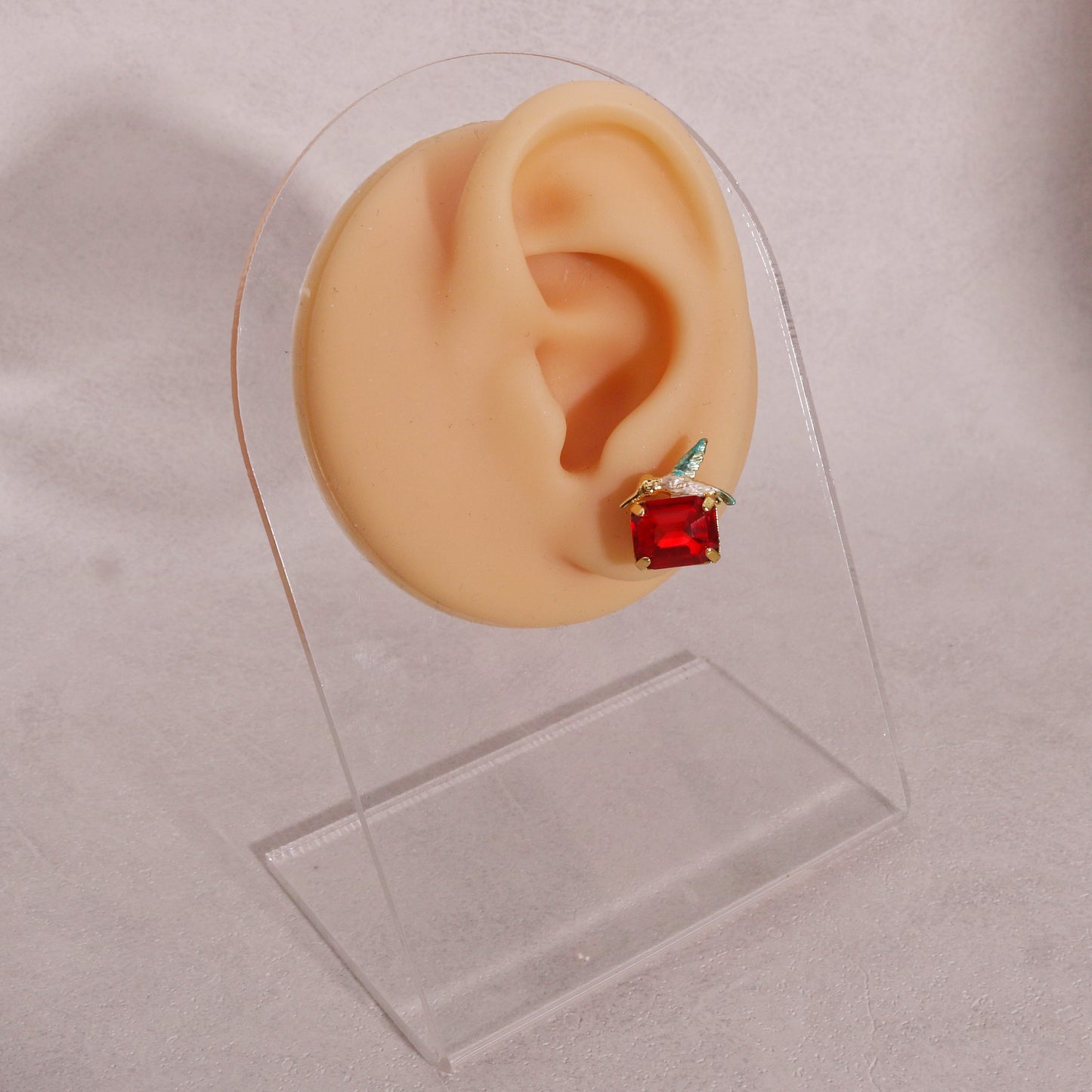 Mini Hummingbird Crystal Stud Earrings