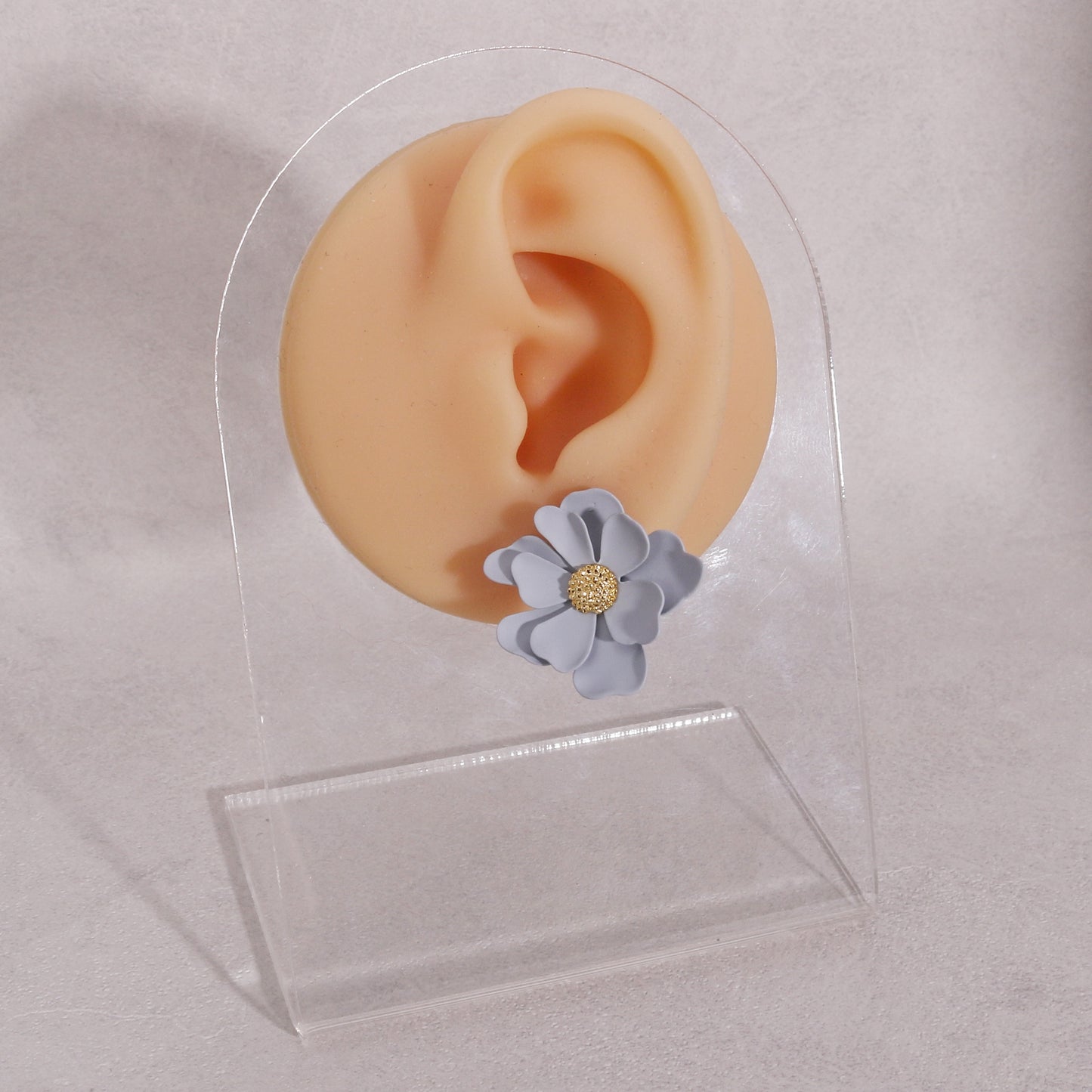 Callidora Statement Floral Drop Stud Earrings