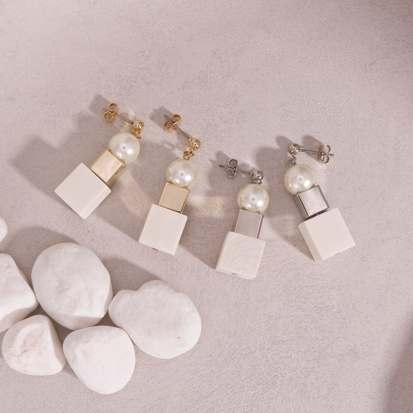 Natalie Natural Wood Fashion Drop Earrings