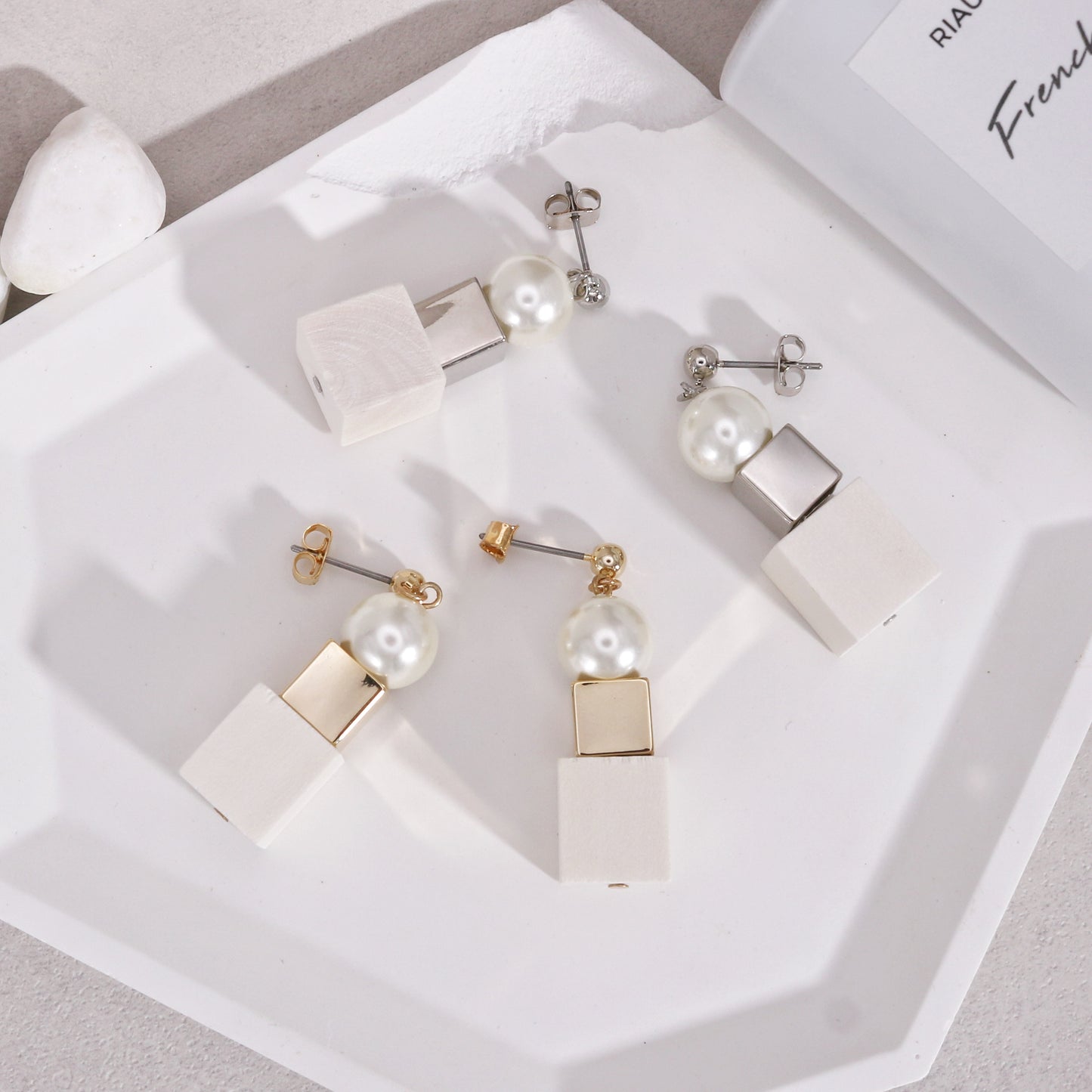 Natalie Natural Wood Fashion Drop Earrings