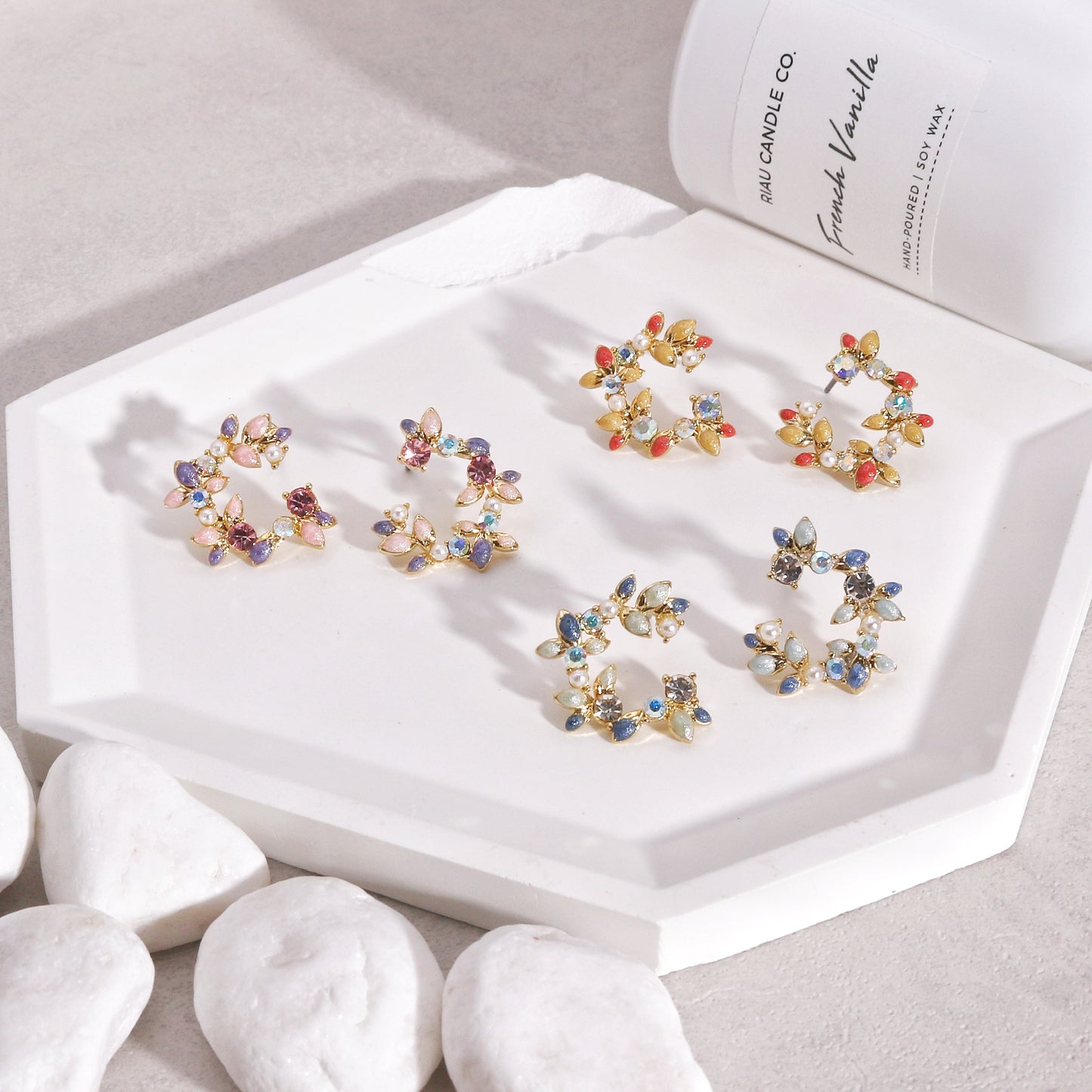 Annette Floral Handmade Bouquet Stud Earrings