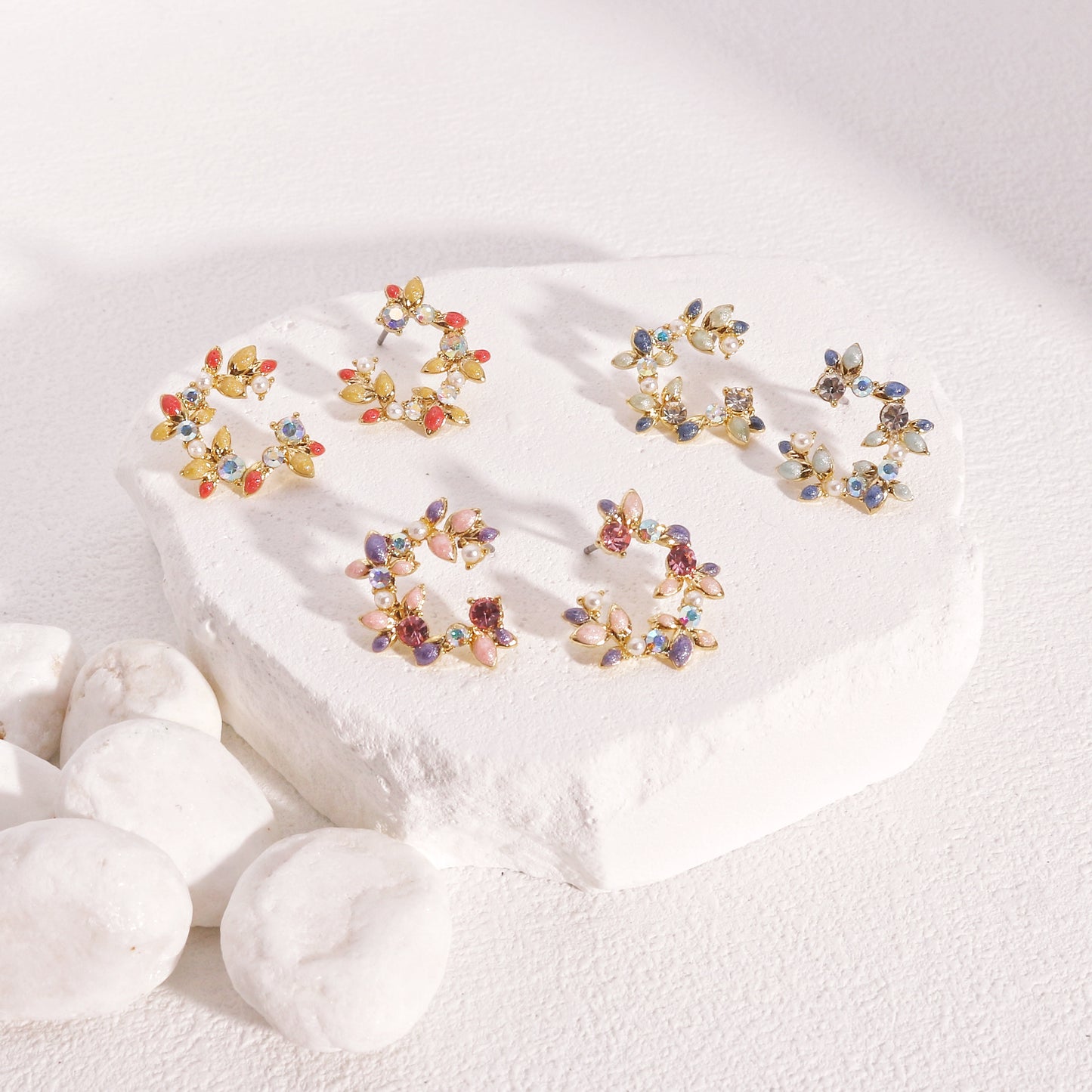 Annette Floral Handmade Bouquet Stud Earrings