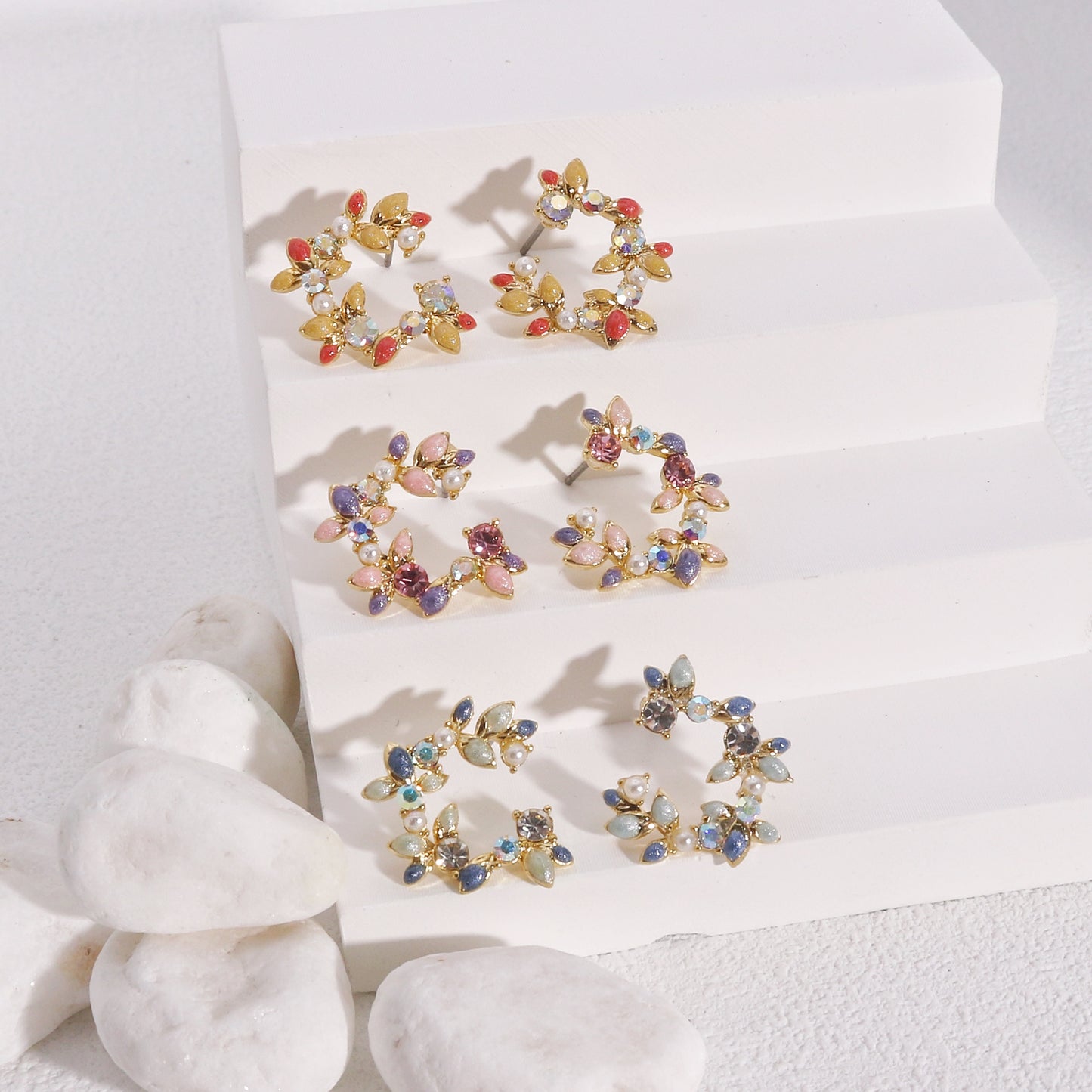 Annette Floral Handmade Bouquet Stud Earrings