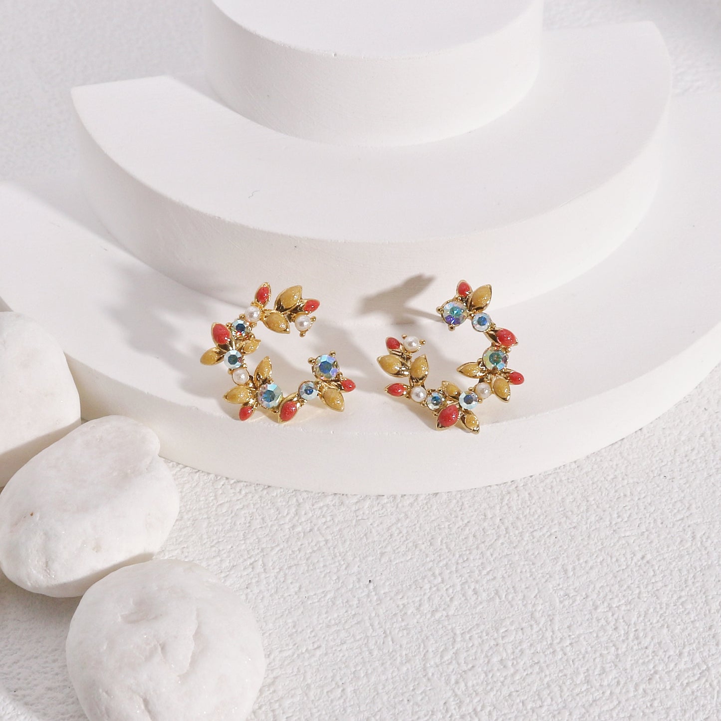 Annette Floral Handmade Bouquet Stud Earrings