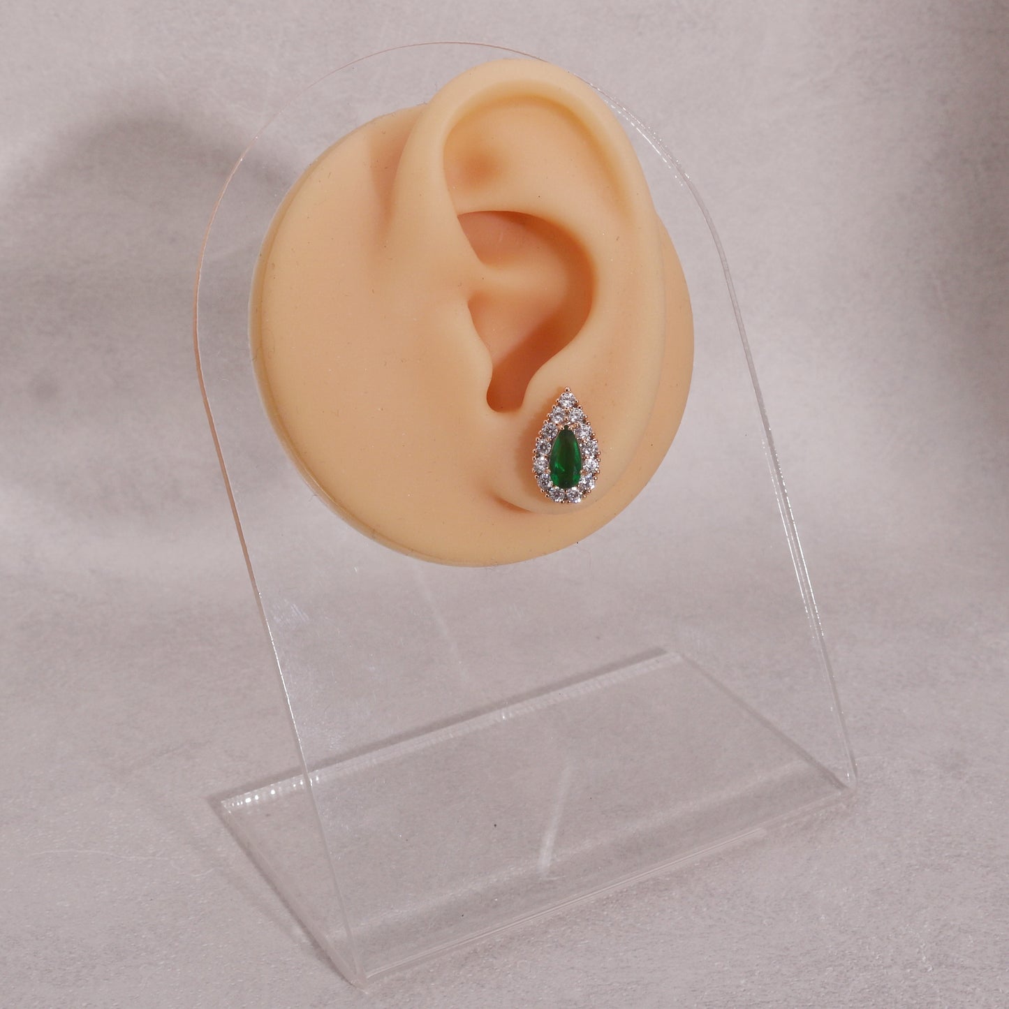 Clarity Pear Shaped CZ Stud Earrings