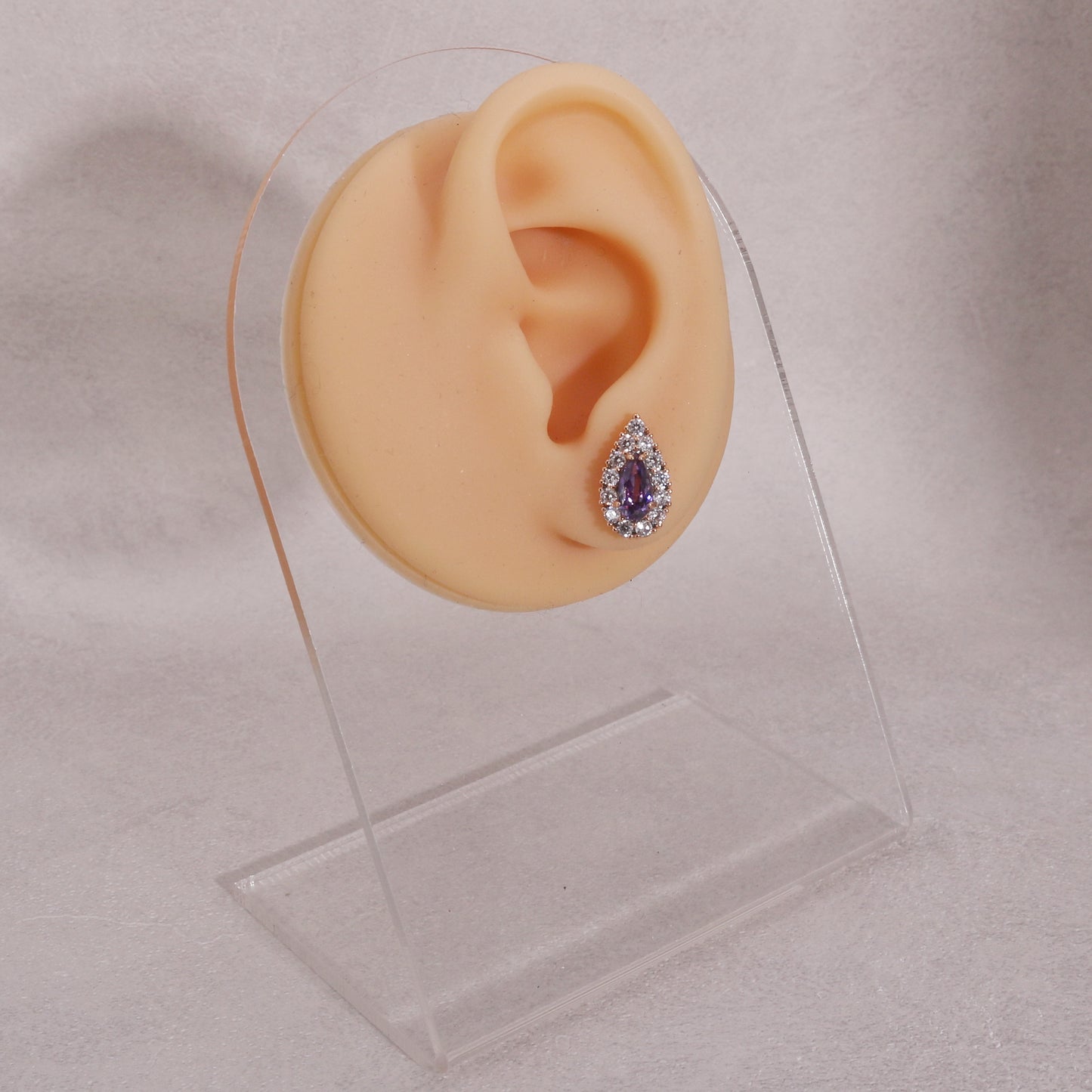 Clarity Pear Shaped CZ Stud Earrings