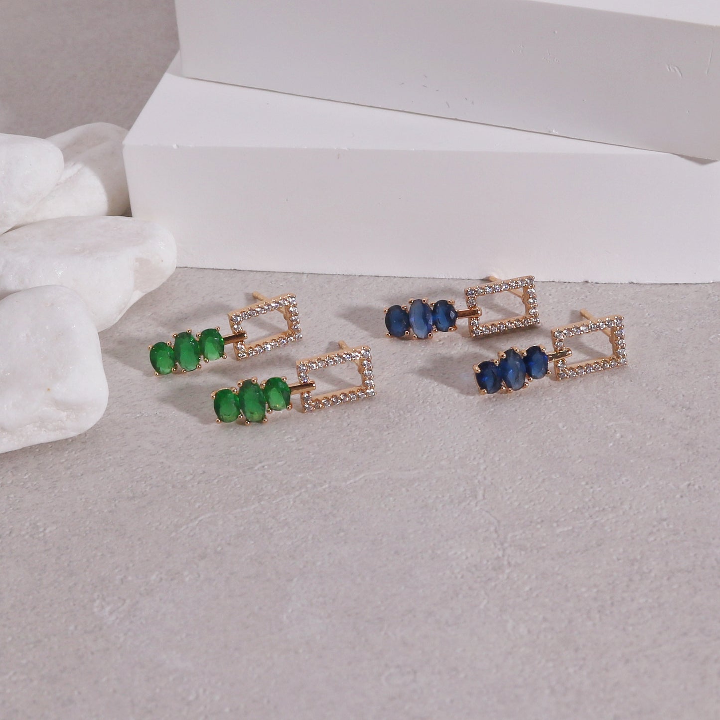 Tasha Elegant CZ Mini Dangle Earrings