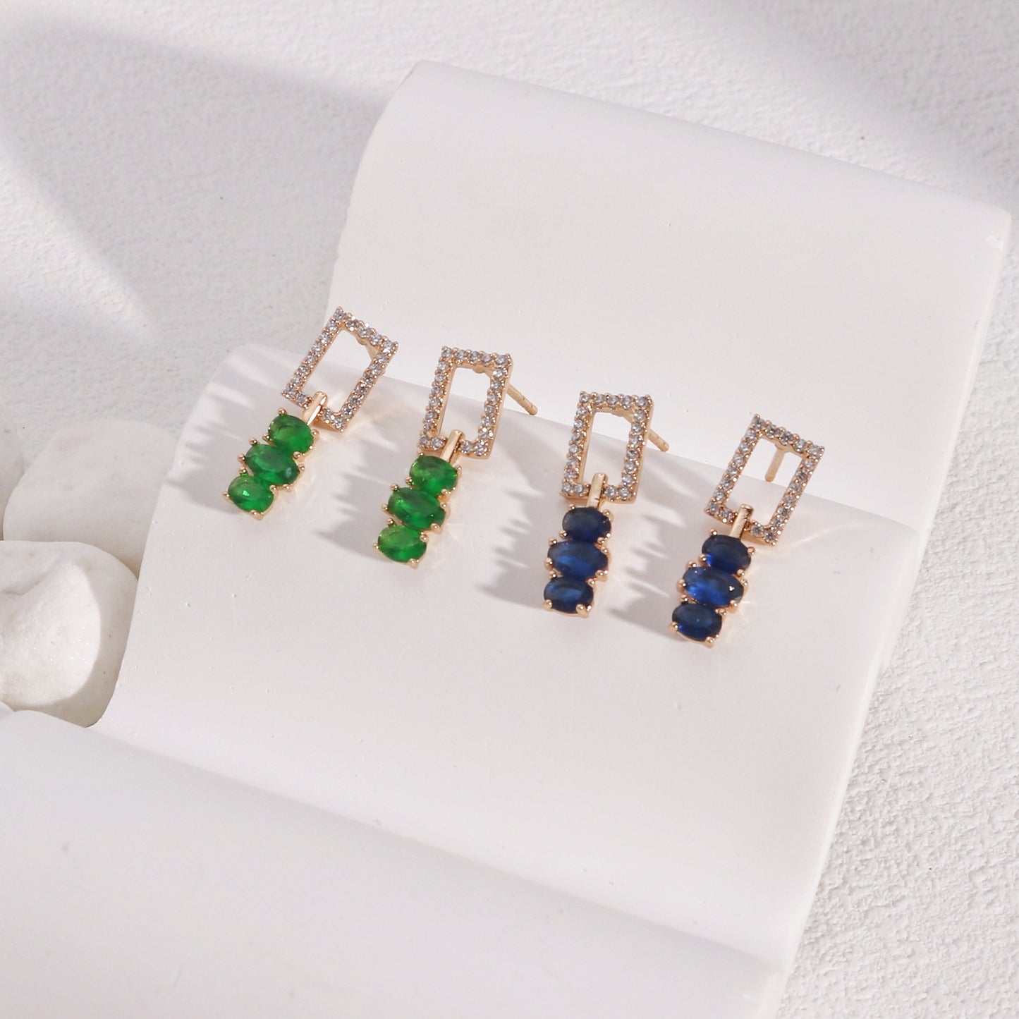 Tasha Elegant CZ Mini Dangle Earrings