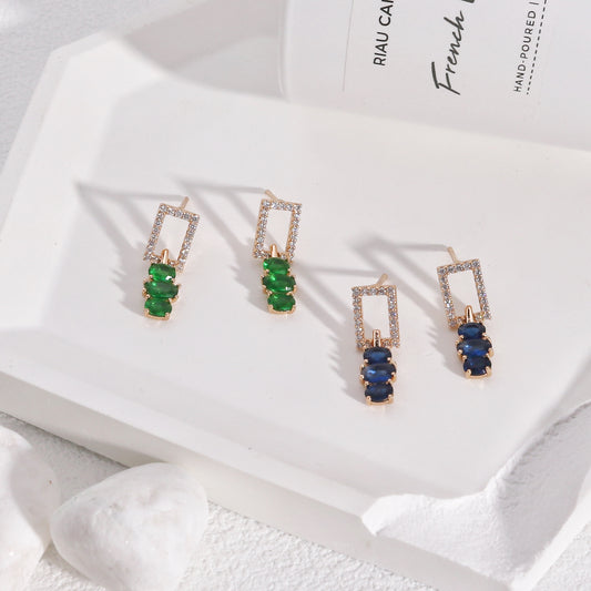 Tasha Elegant CZ Mini Dangle Earrings