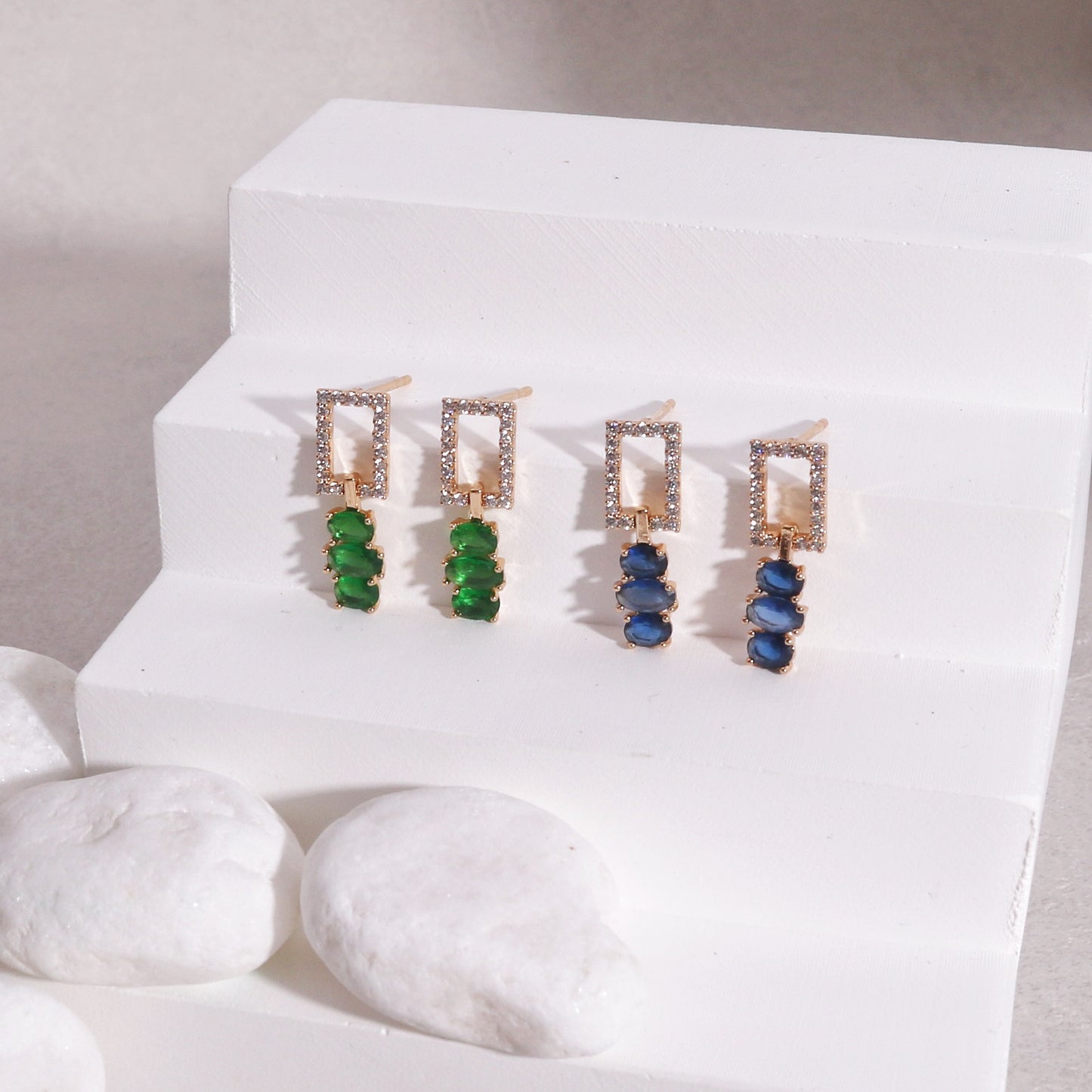 Tasha Elegant CZ Mini Dangle Earrings
