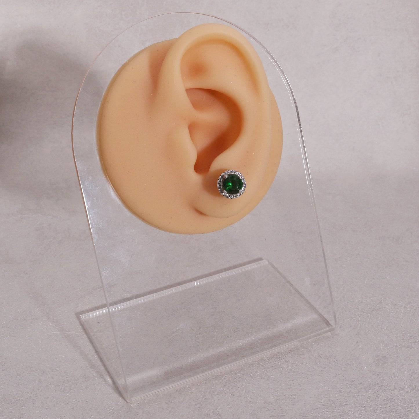 Classic Elegance CZ Halo Stud Earrings in 5 Colors