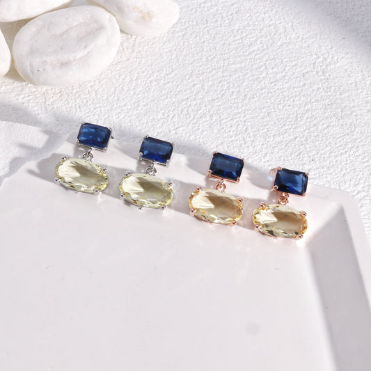 Seraphina Luxury CZ Solitaire Short Dangle Earrings