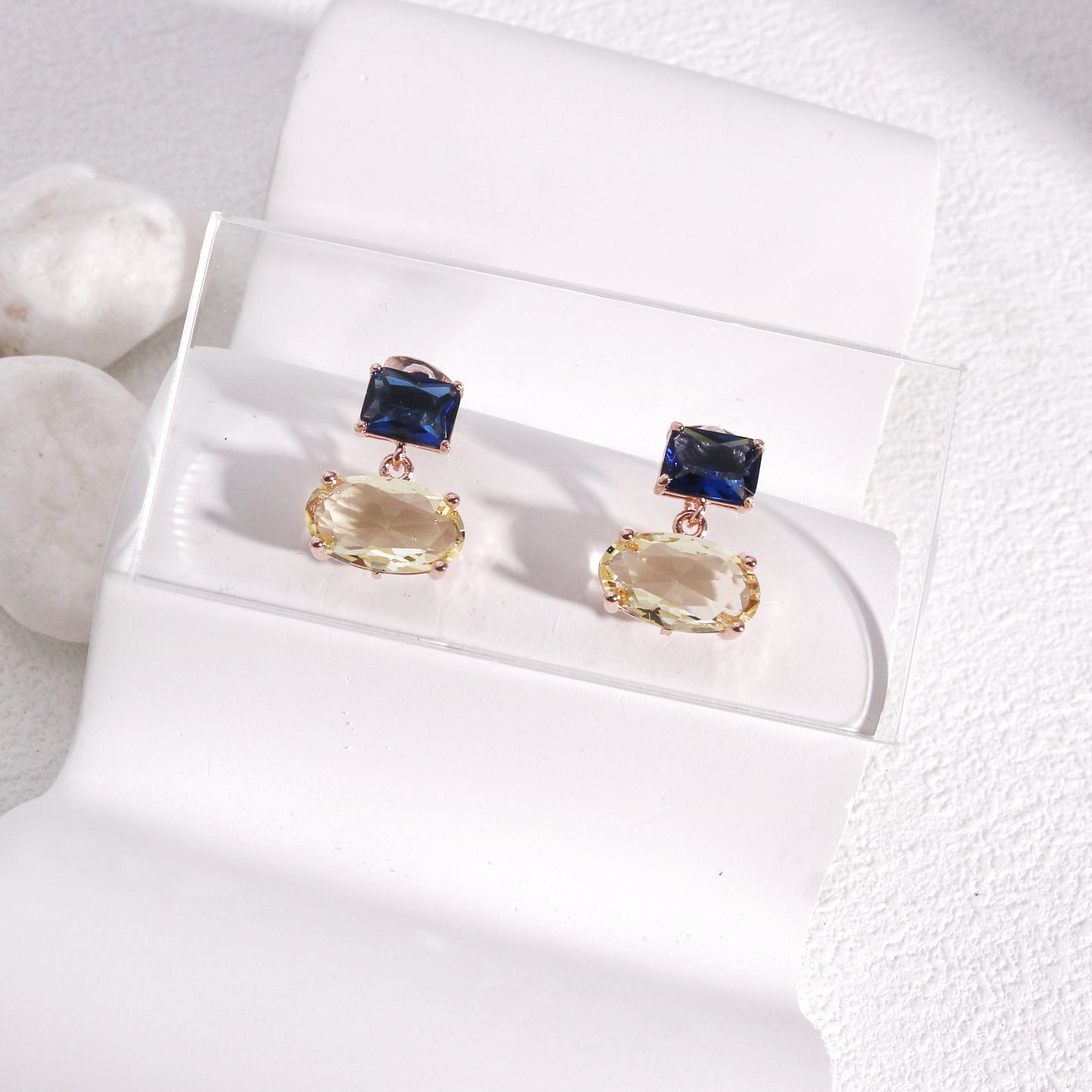 Seraphina Luxury CZ Solitaire Short Dangle Earrings