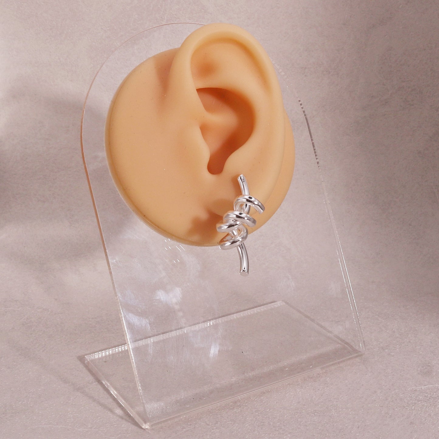 Kyla Fancy Twisted Rod Metal Drop Earrings