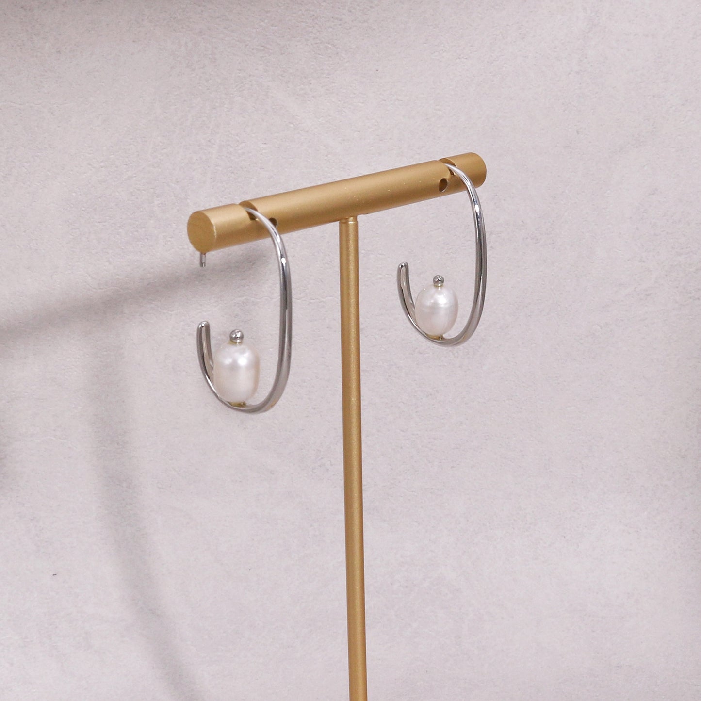 Allisa Freshwater Pearl Hoop Drop Earrings