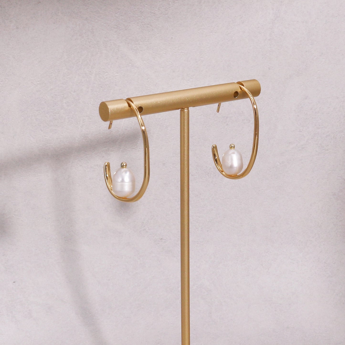 Allisa Freshwater Pearl Hoop Drop Earrings
