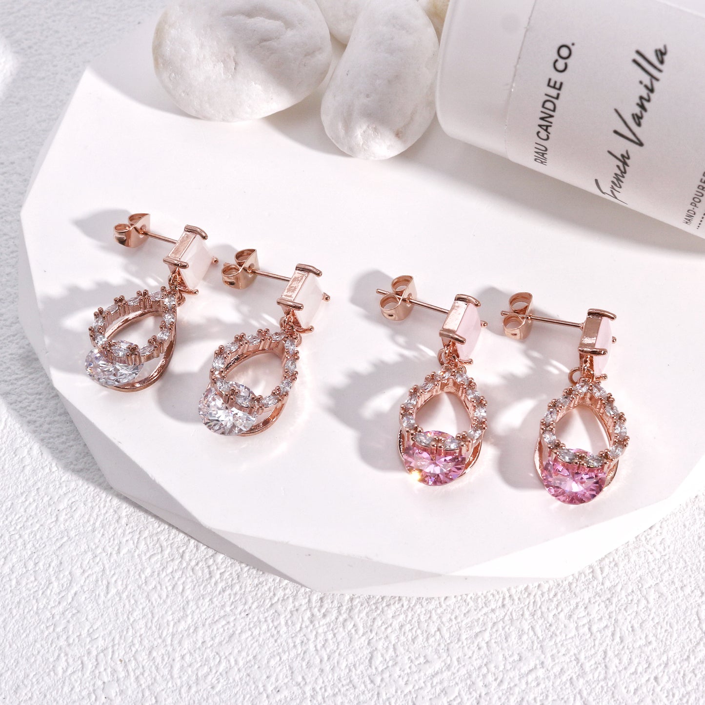 Charlyn Glamor CZ Statement Drop Earrings