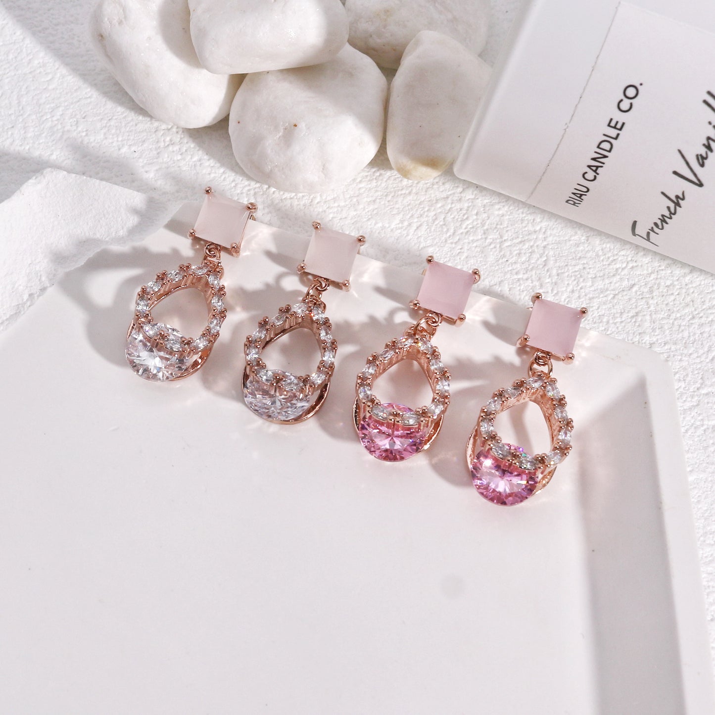 Charlyn Glamor CZ Statement Drop Earrings