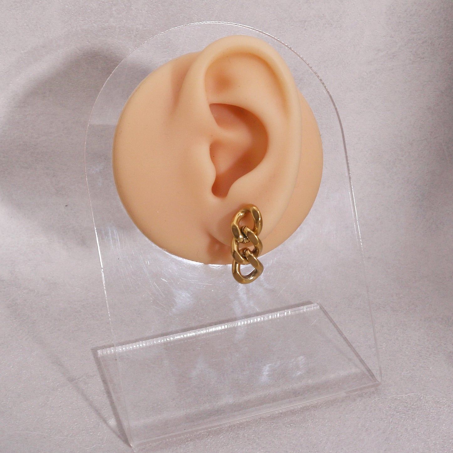 Cassidy Minimalist Steel Chain Link Drop Earrings