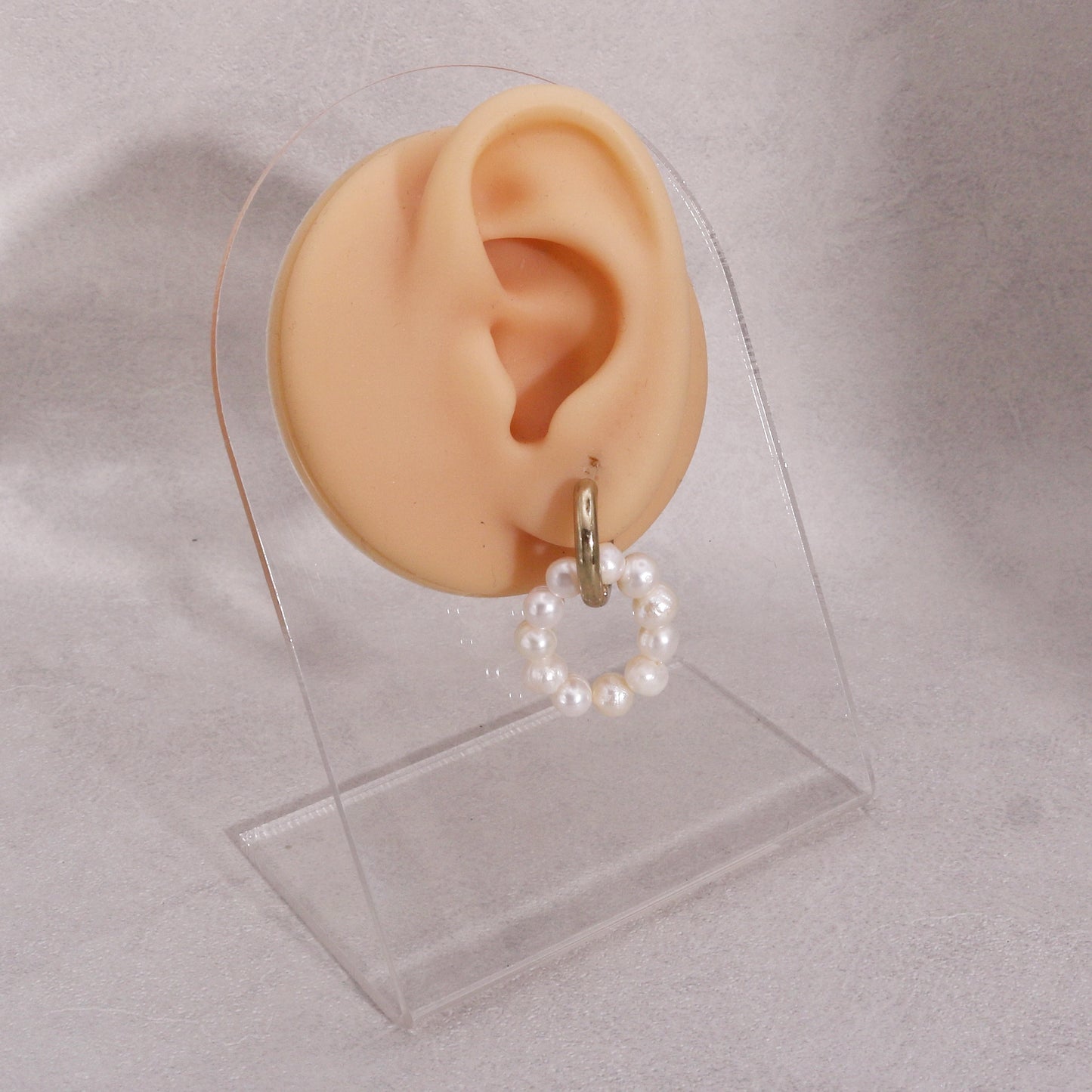 Baily Ring of Freshwater Pearl Hoop Drop Earrings