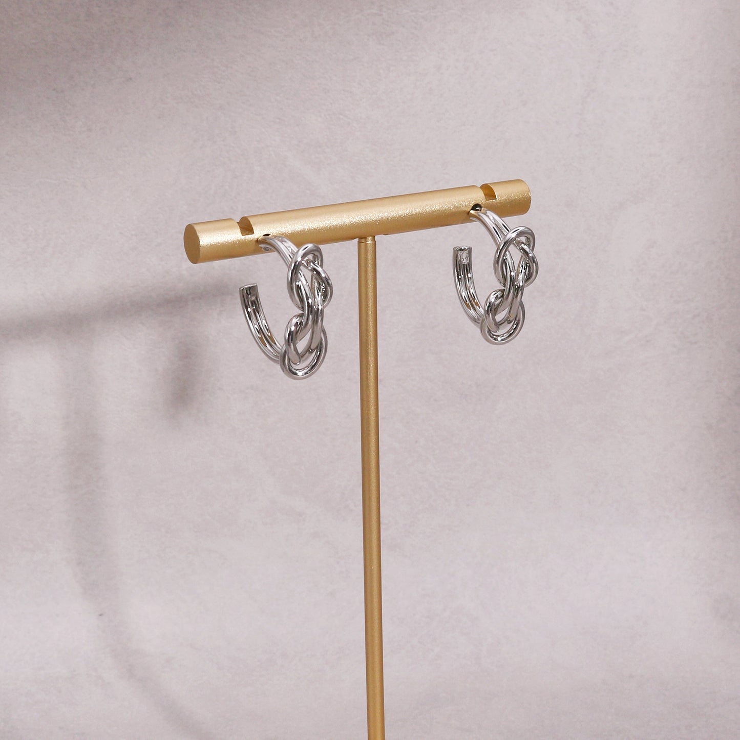 Cadence Fancy Interlooping Metal Hoop Earrings